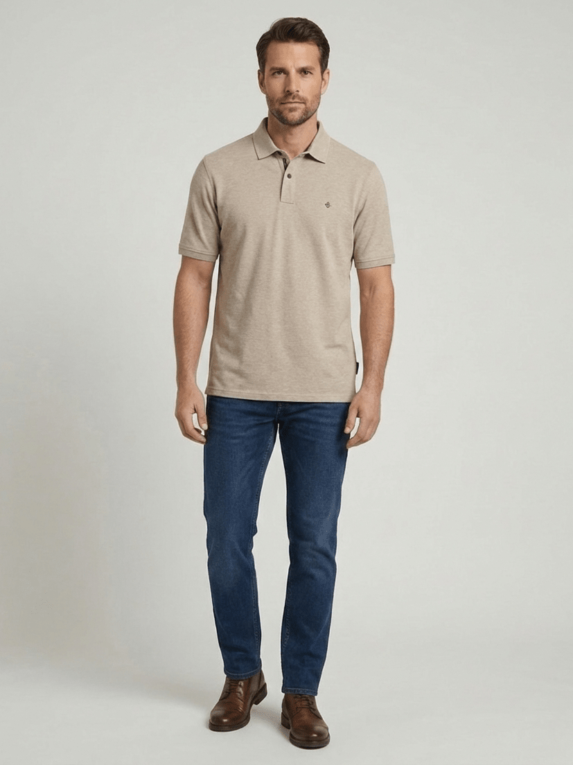 004470 - 668 Polo beige - Castelijn mode