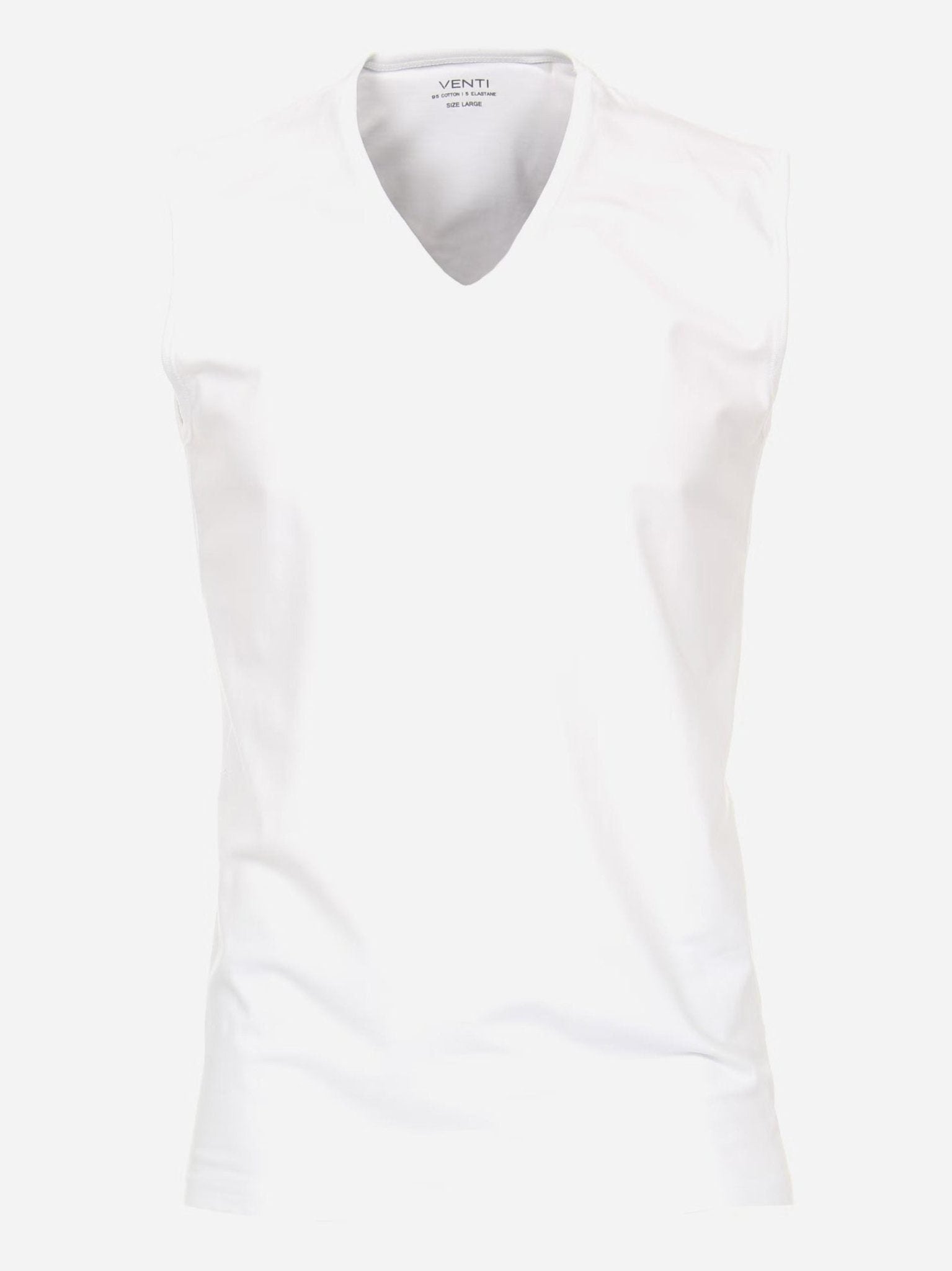 012800 - 001 Tank top v - hals wit - Castelijn mode