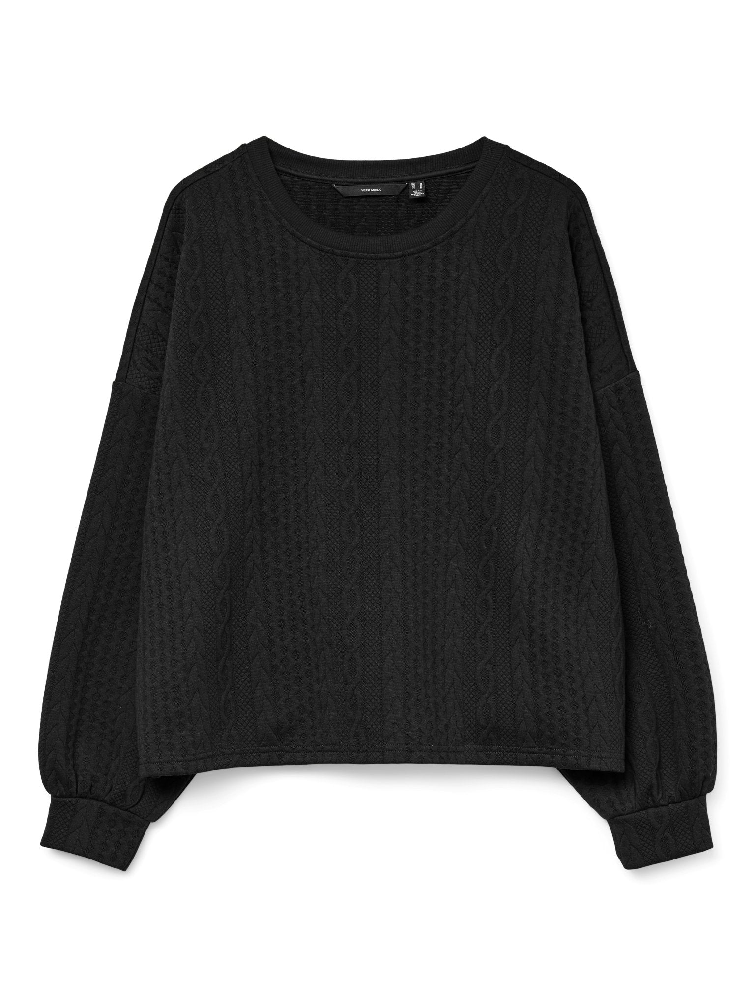10333287 VMJANNI LS O - NECK SWEATSHIRT JRS GA Black - Castelijn mode