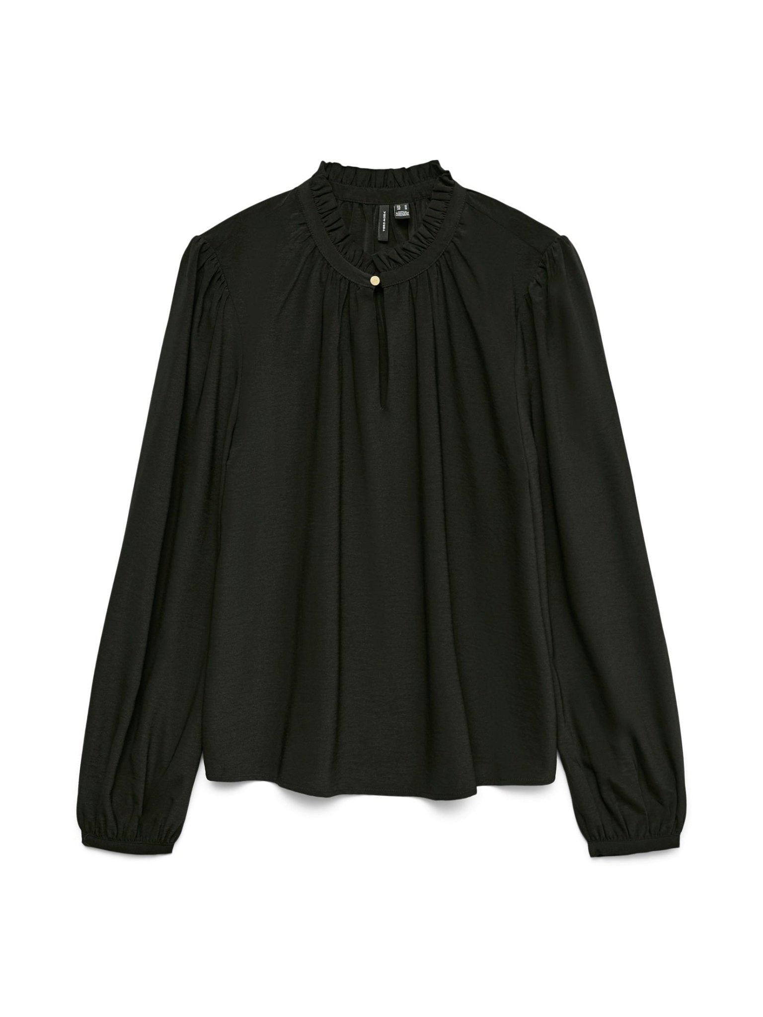 10334521 - VMANI LS FRILL TOP WVN GA - Castelijn mode