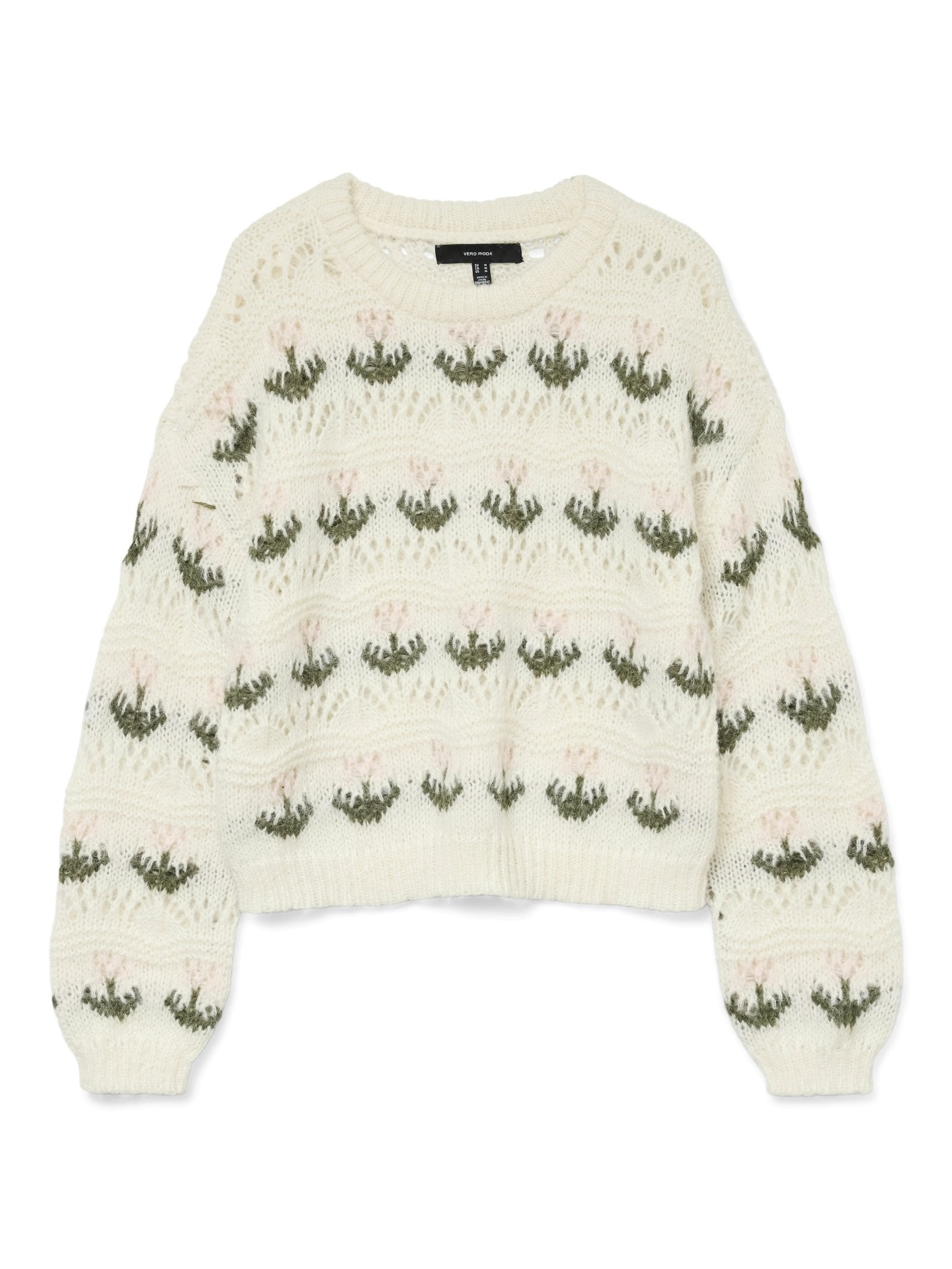 10334856 Birch VMIDELLE LS O - NECK PULLOVER - Castelijn mode