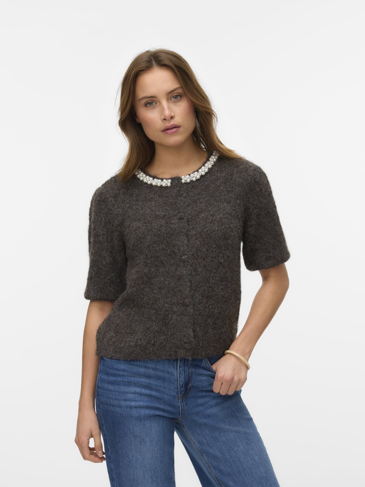 10334965 - VMOCEAN 2/4 O - NECK JEWELLERY CARDIGAN - Castelijn mode