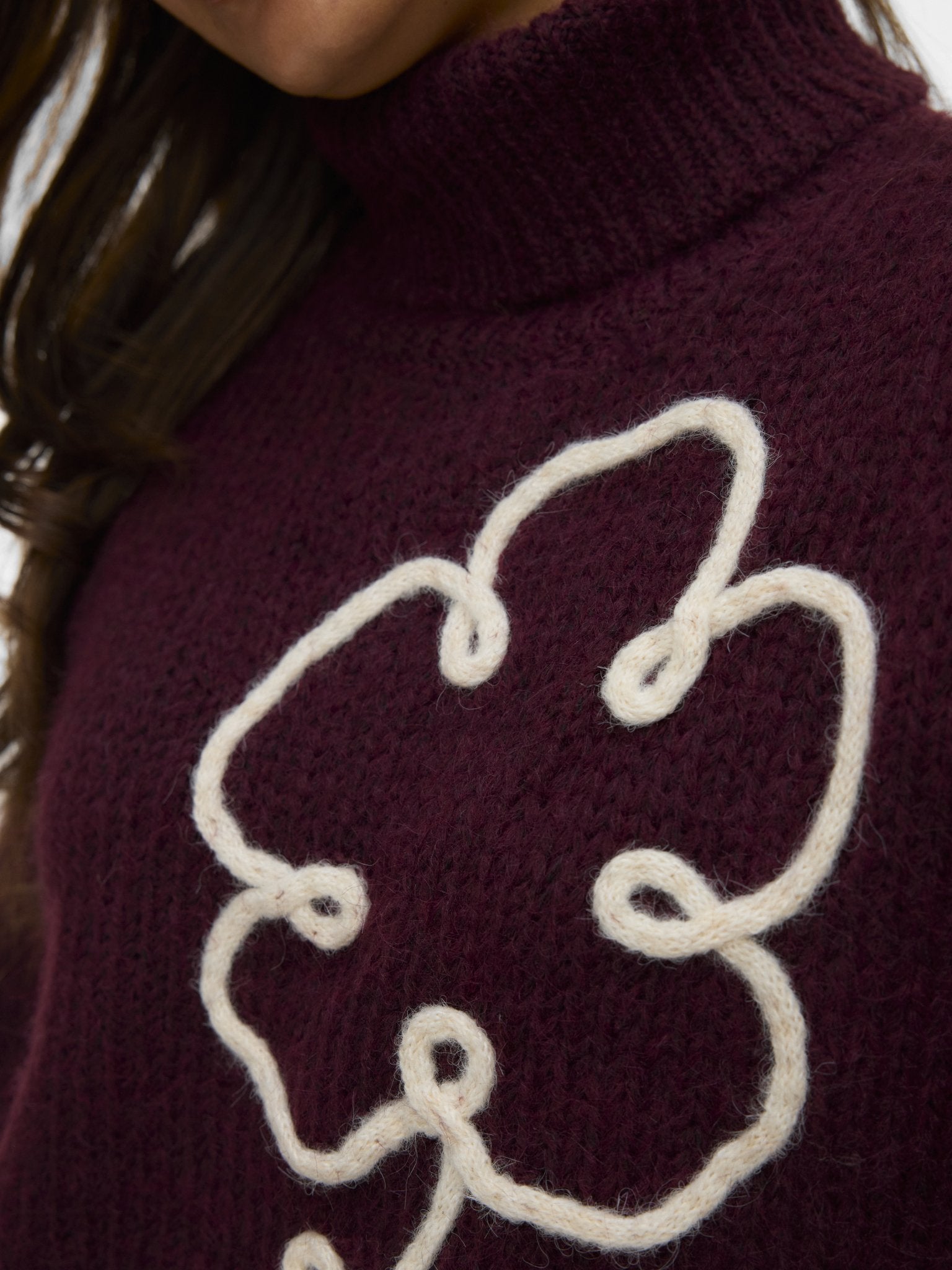 10335036 - Bordeaux VMFATIMA LS ROLLNECK PULLOVER - Castelijn mode