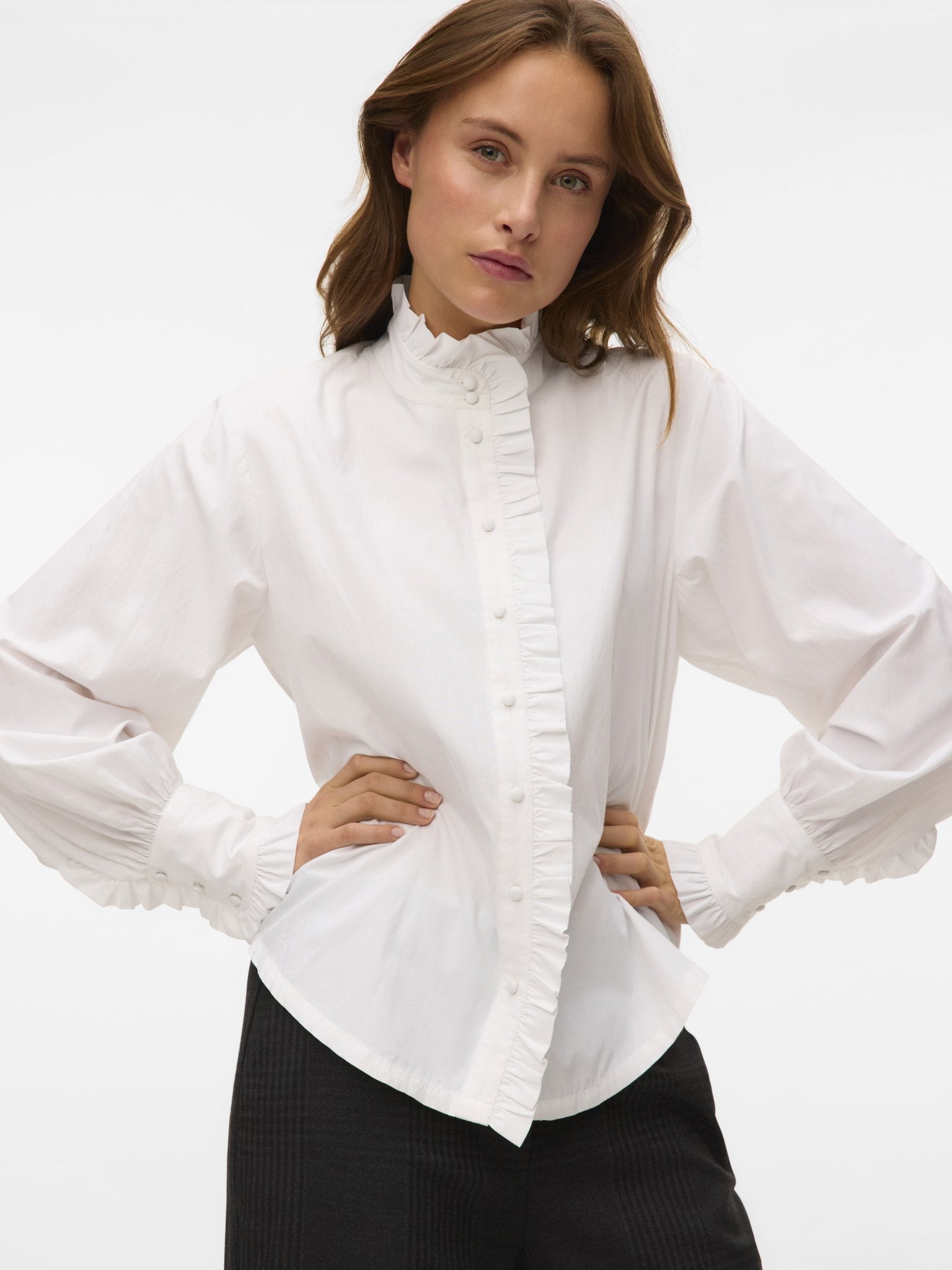 10335147 - VMFANNI LS RUFFEL TOP WVN GA - Castelijn mode