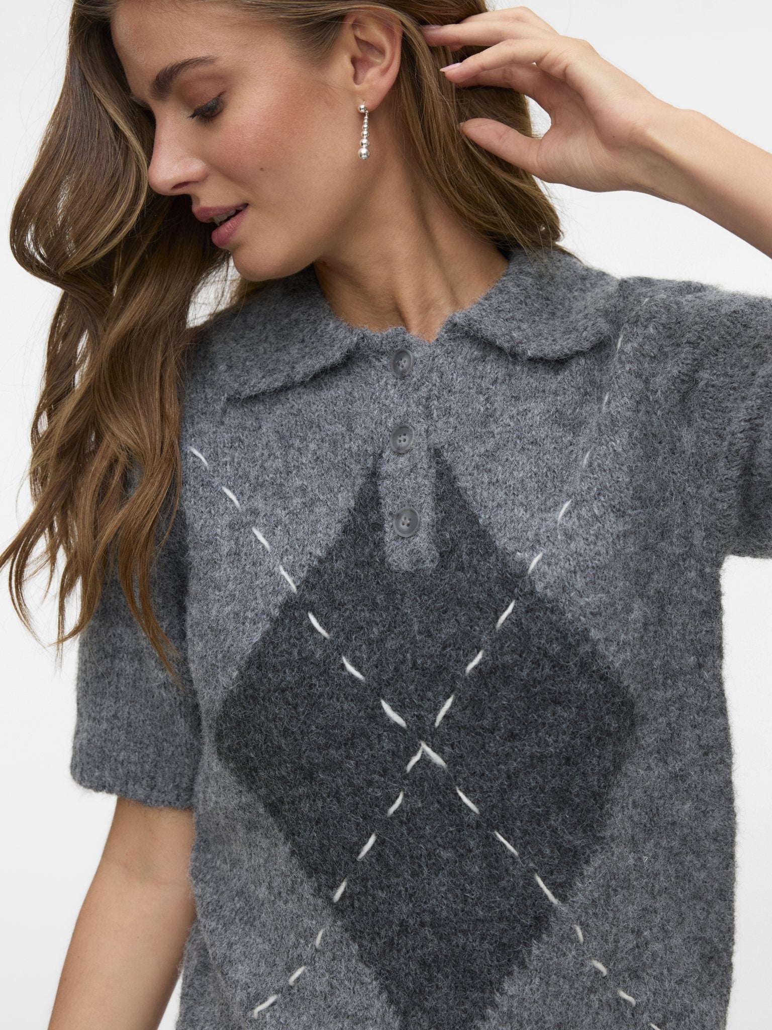 10339086 - 4894314 VMBLISS 2/4 POLONECK PULLOVER GA - Castelijn mode