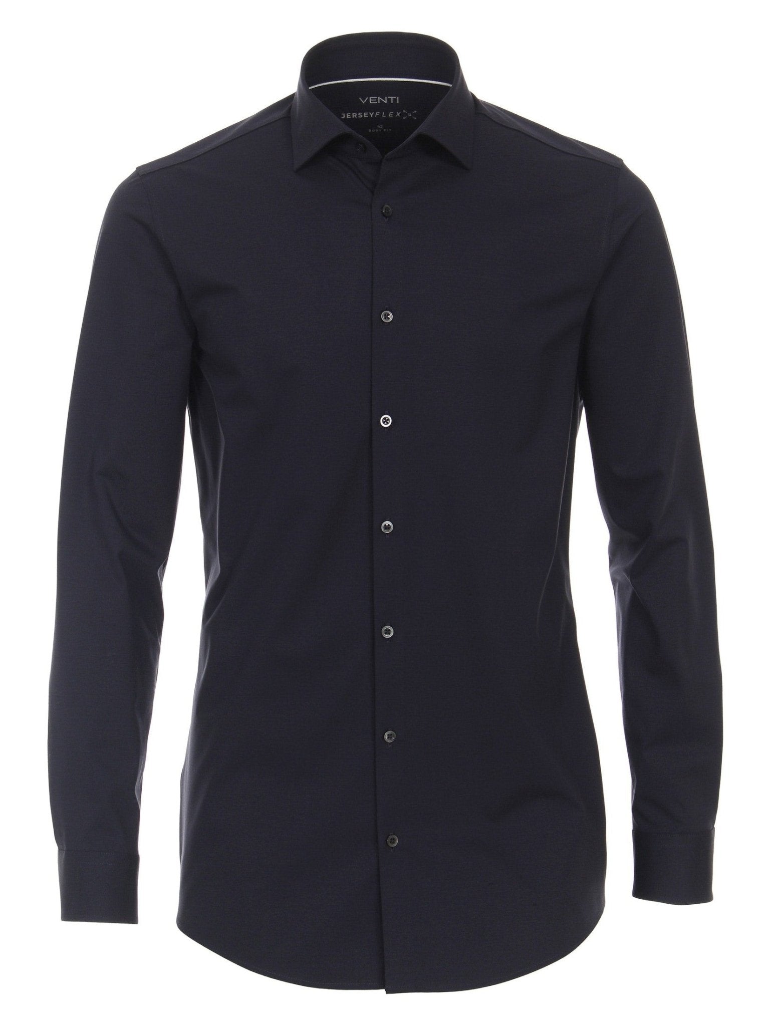 123955800 - 102 JerseyFlex donker blauw body fit - Castelijn mode