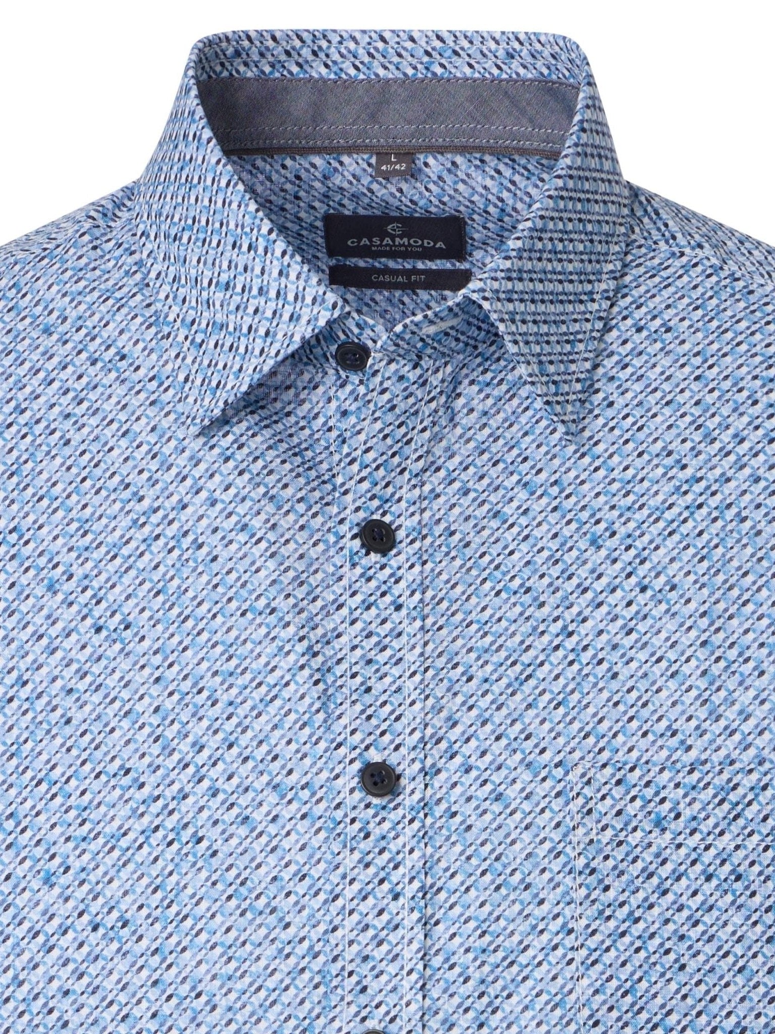 126130241 - 100 Overhemd blauw met print - Castelijn mode