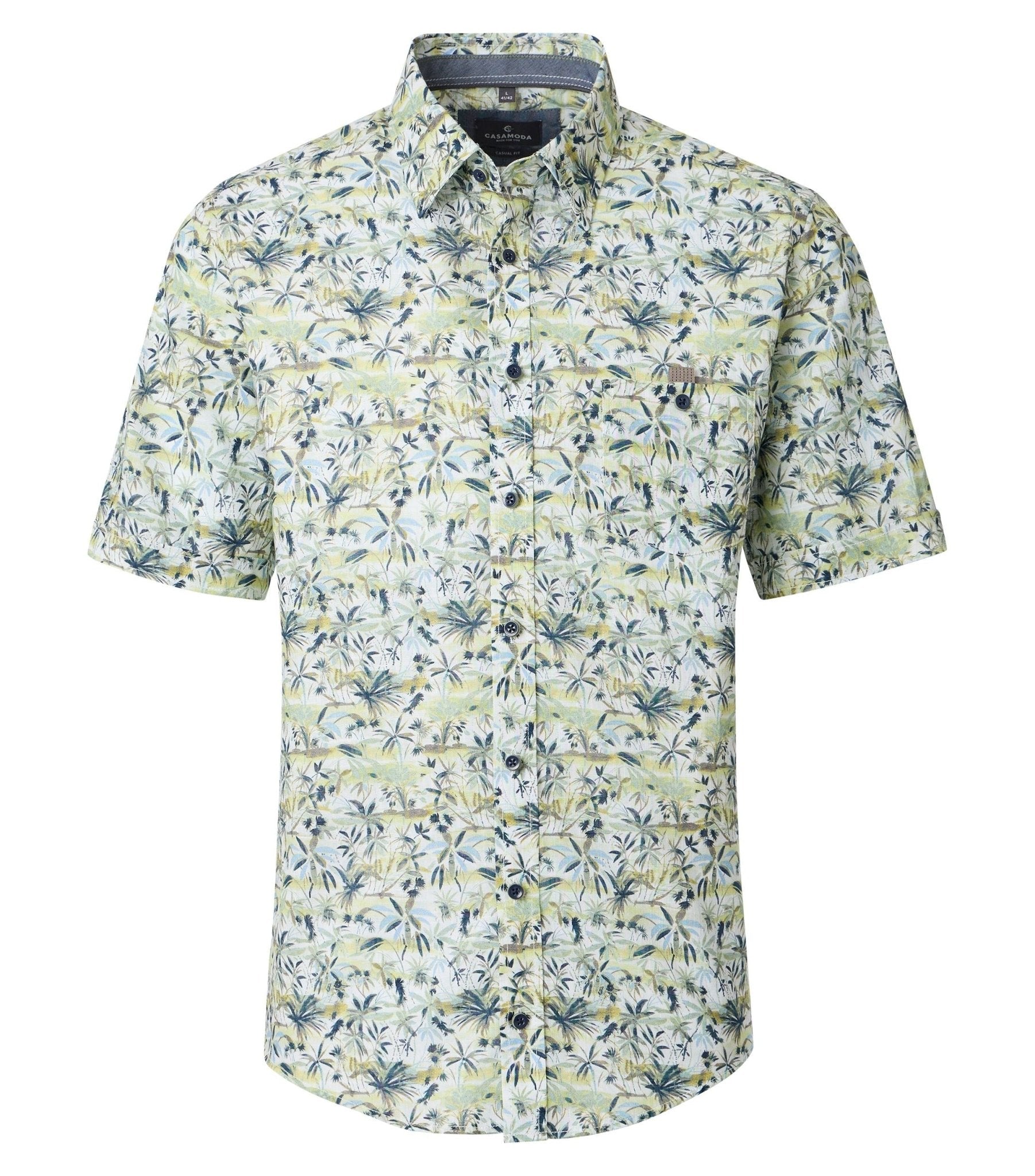 126131561 - 300 Overhemd Groen Palm Print - Castelijn mode