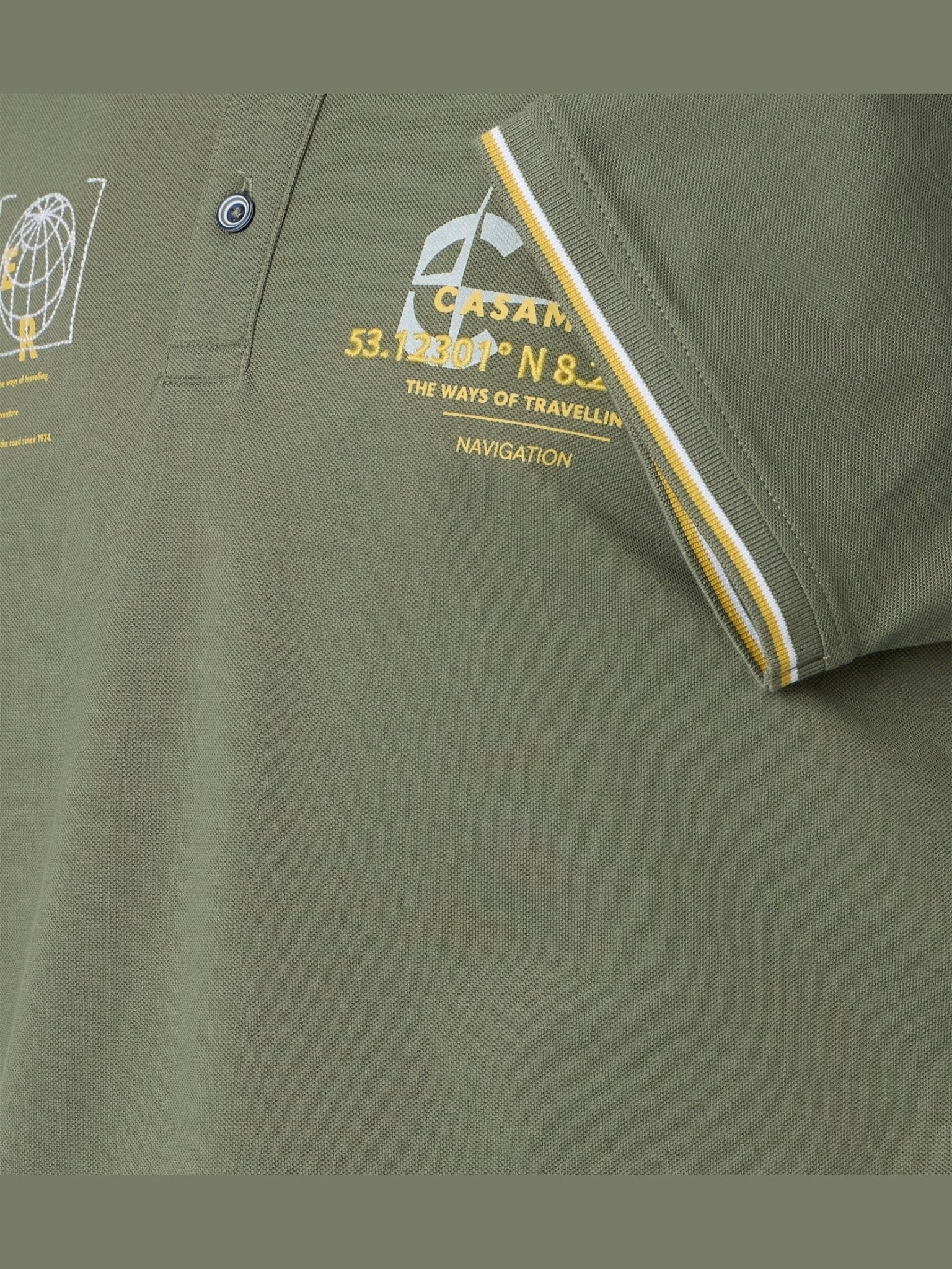126320081 - 303 Polo Groen Met Front Print - Castelijn mode