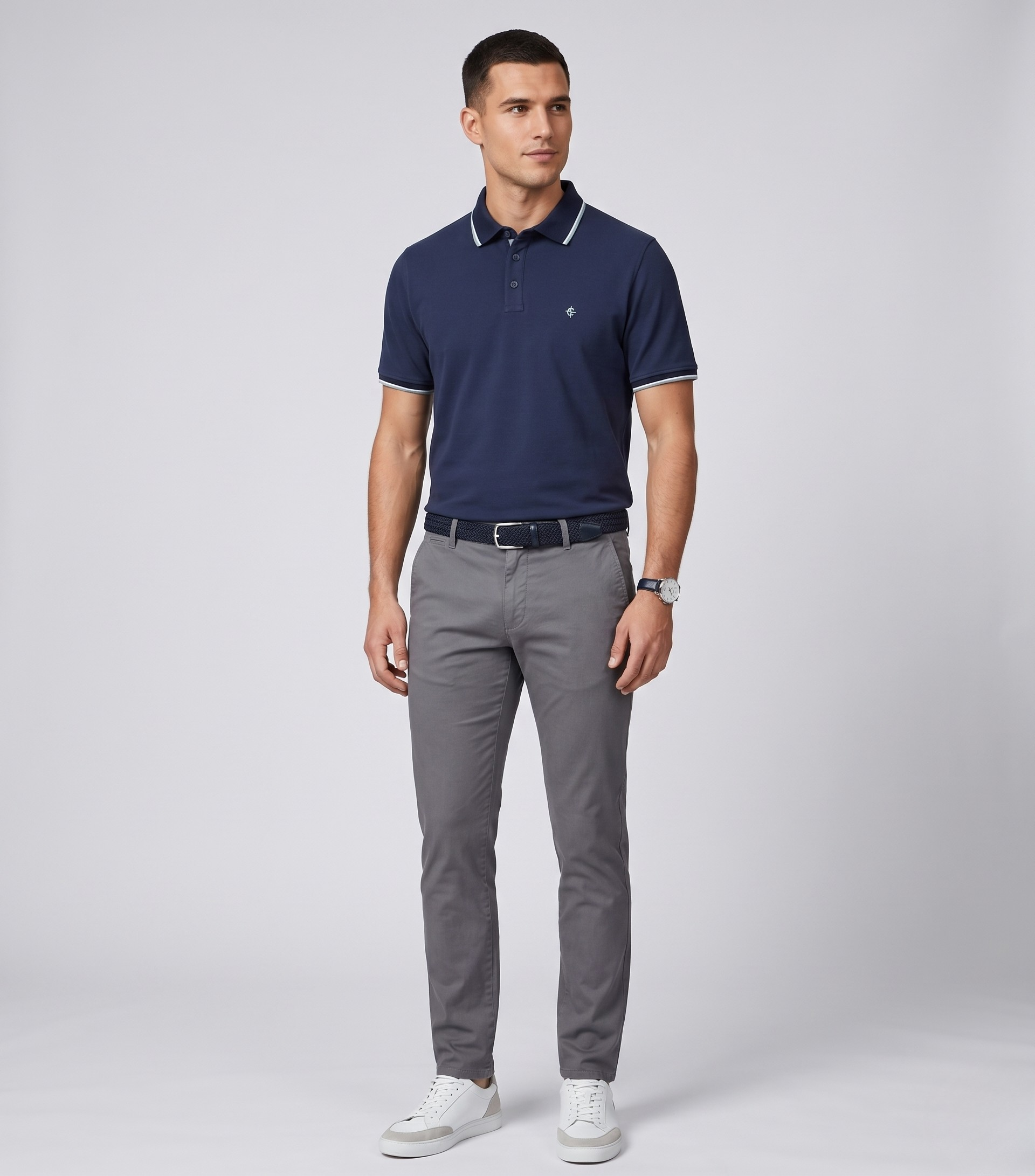 126320101-108 Polo Korte Mouw Blauw