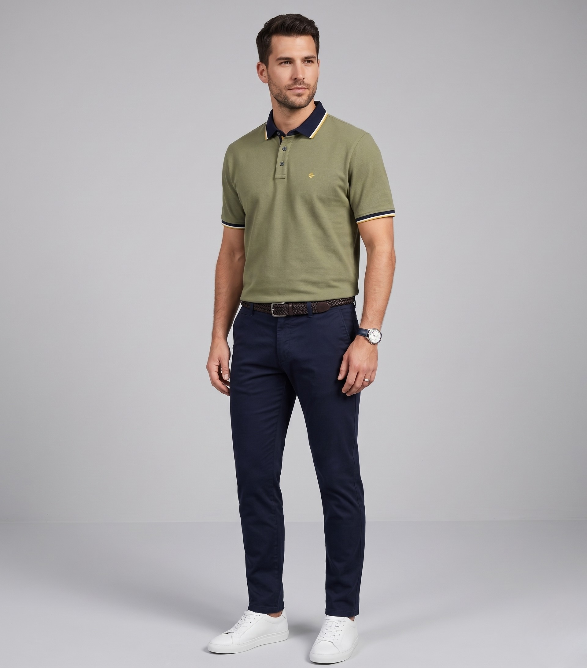 126320101-303 Polo Korte Mouw Groen