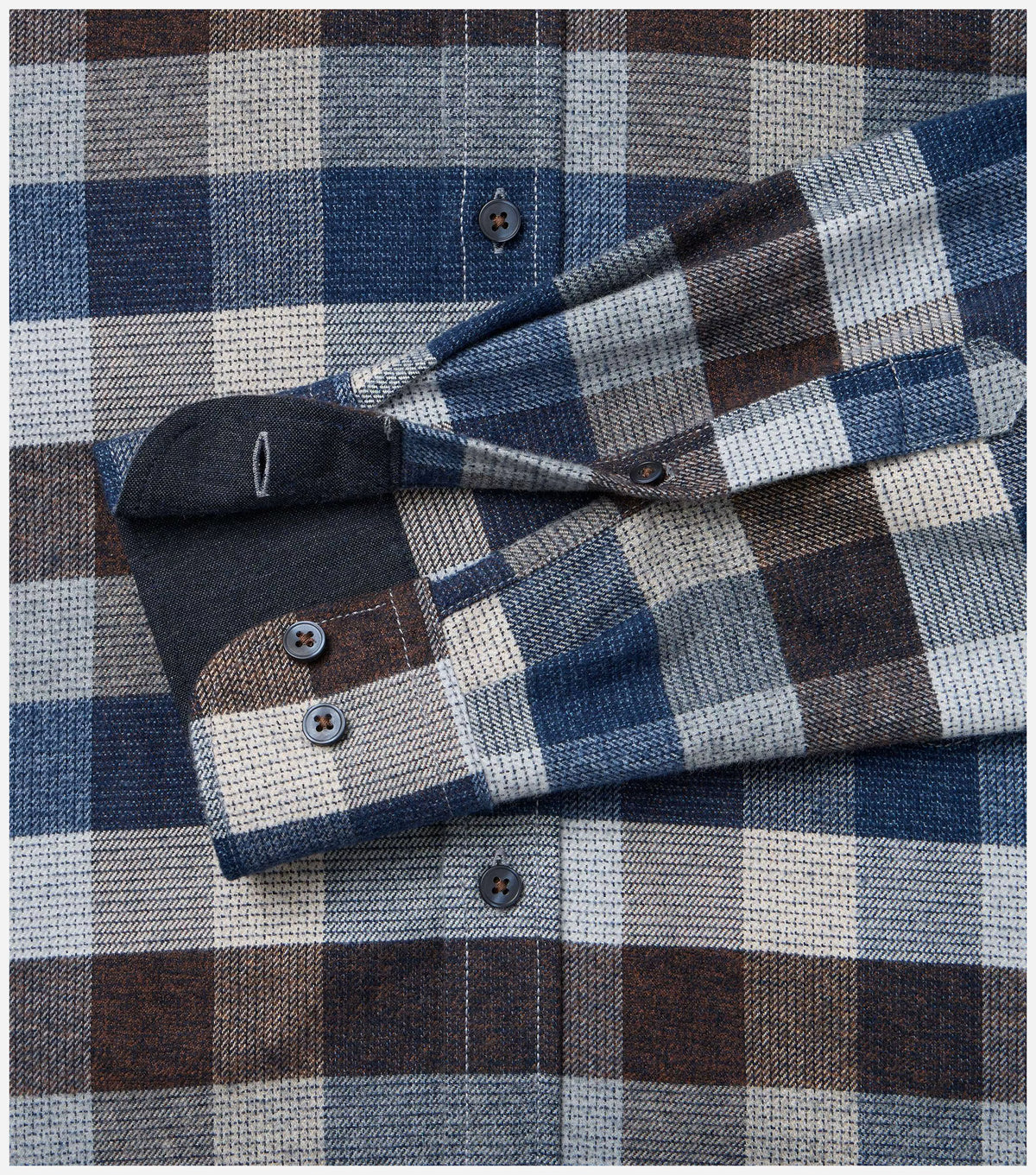 Overhemd Geruit Blauw Bruin