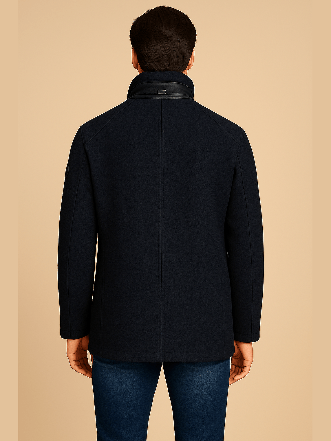 21807.3 Wooddown Wool Coat 799 Navy - Castelijn mode