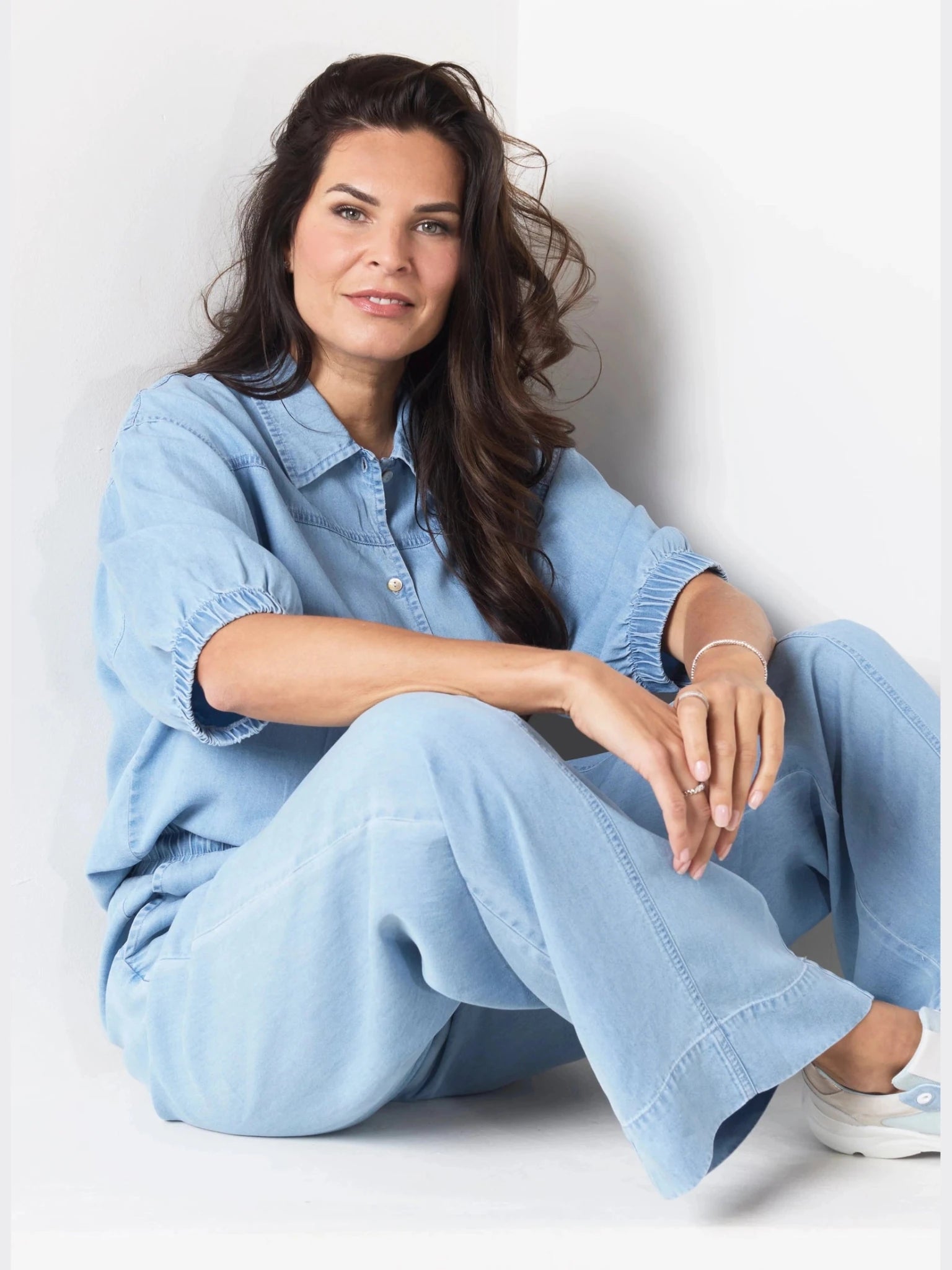 261Maaike Blouse Licht denim - Castelijn mode