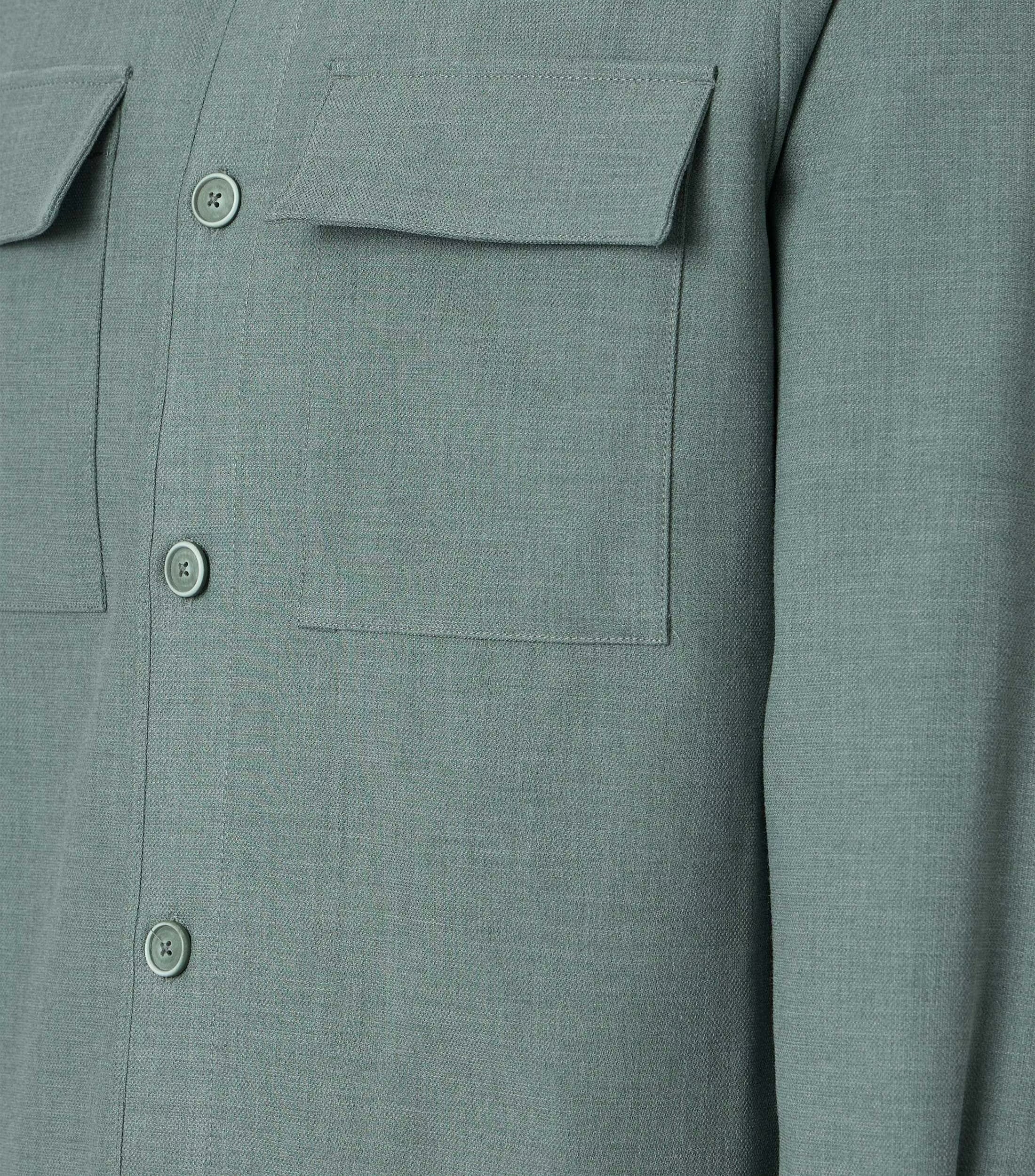 226111010-301 Overshirt donkergroen