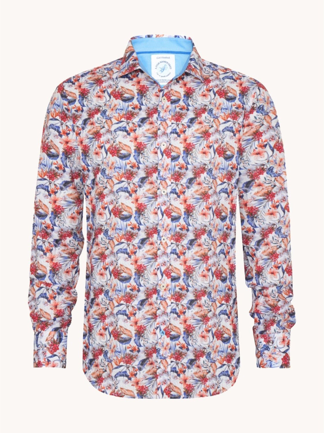 31.015 076 A Fish Named Fred Shirt floral - Castelijn mode