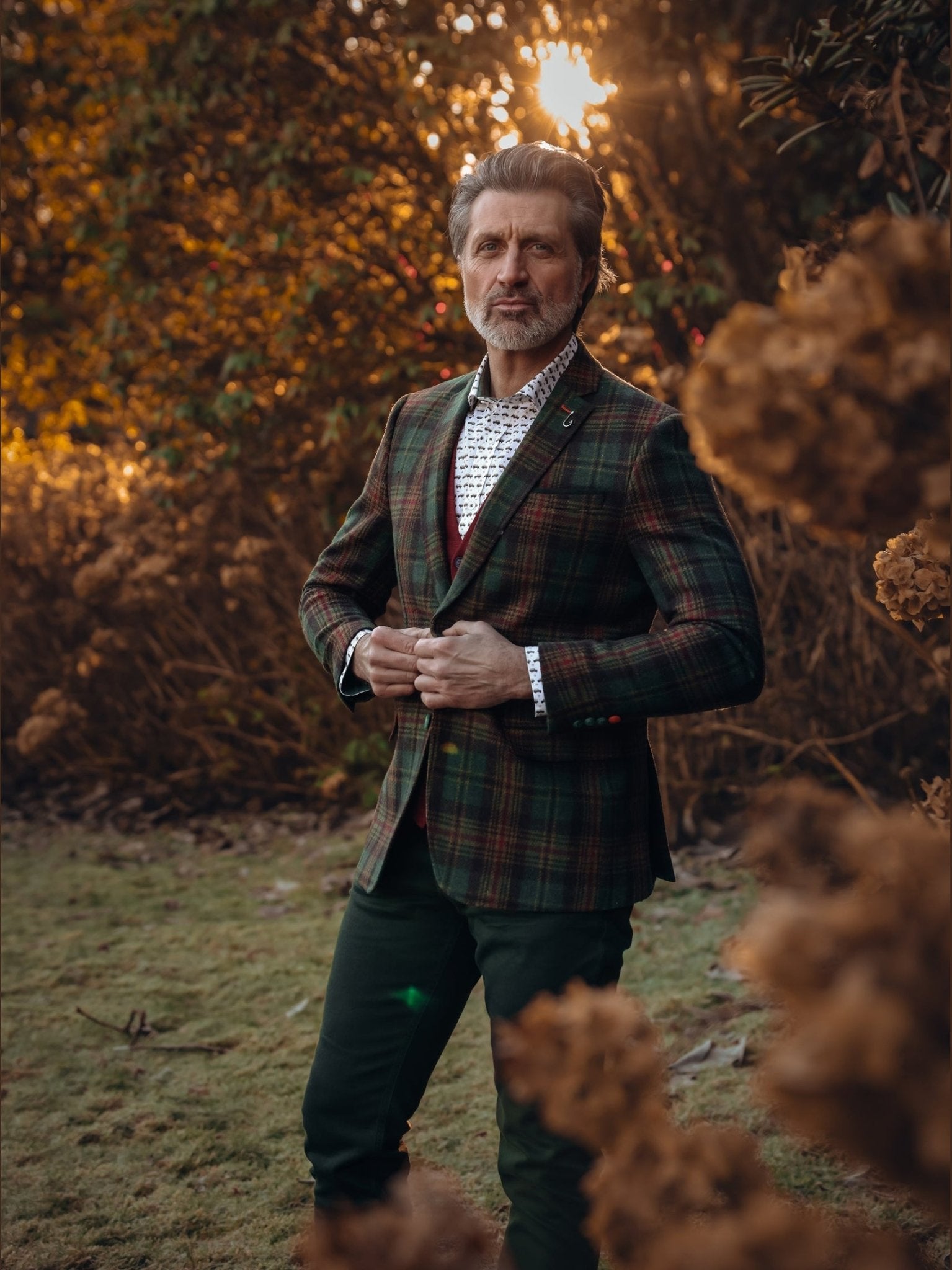 32.107 Blazer tartan wool - Castelijn mode