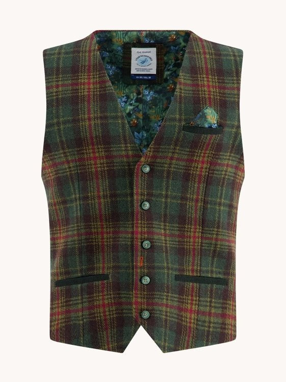 32.137 - 309 Waistcoat tartan wool - Castelijn mode