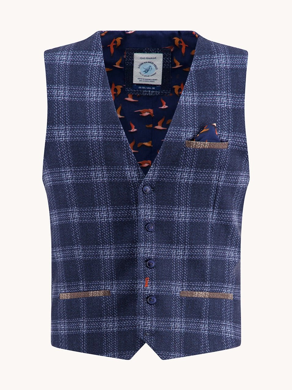 32.138 Waistcoat travel windowpane - Castelijn mode