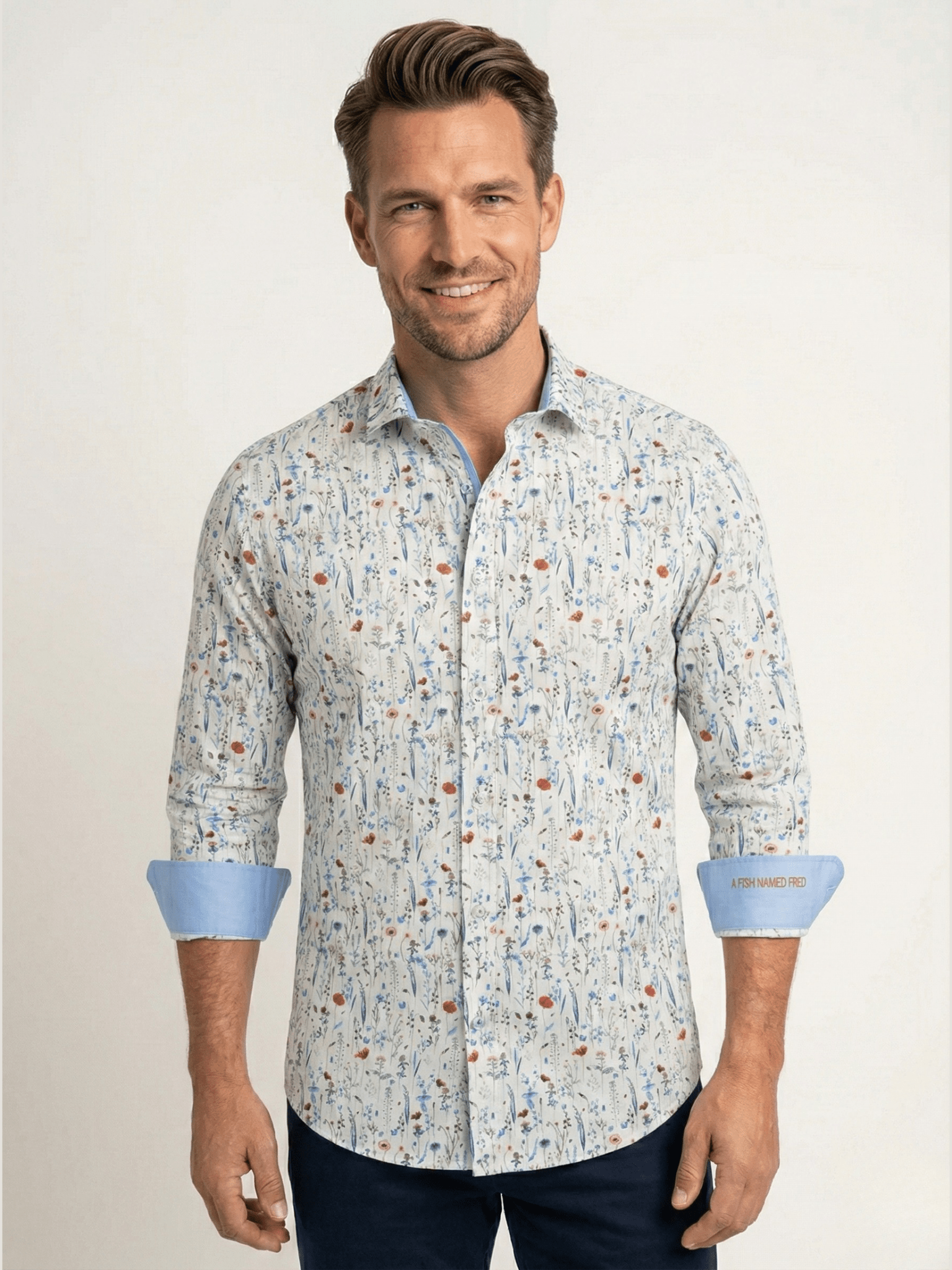 33.003 Overhemd met bloemen print - Castelijn mode