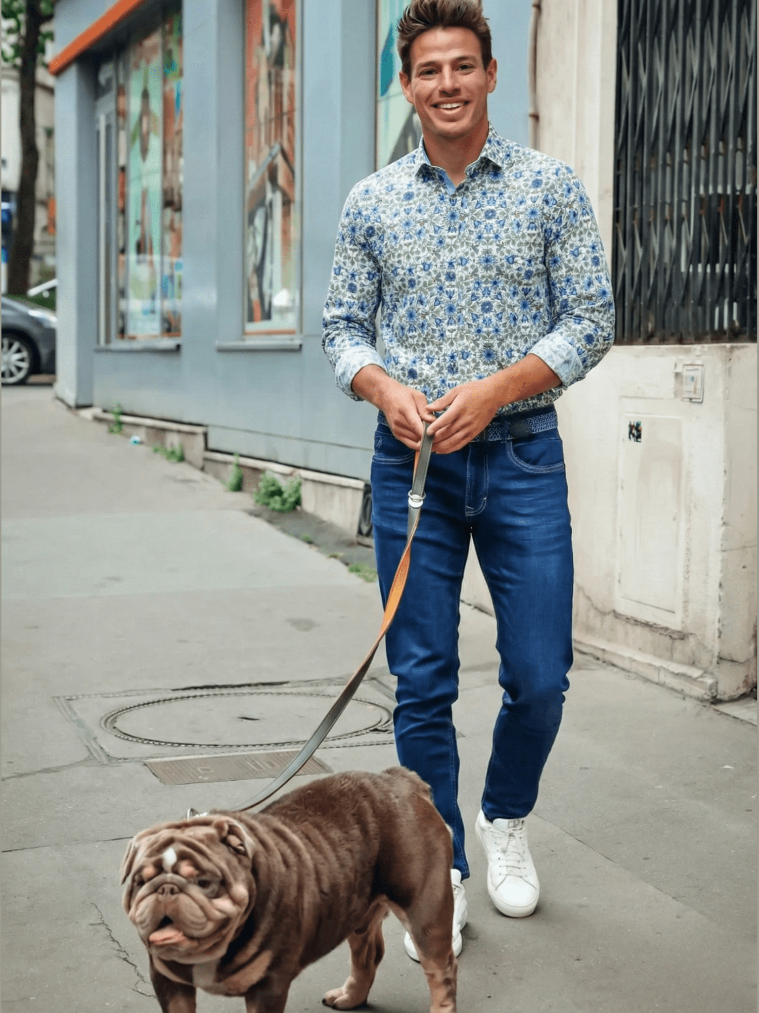 33.007 Overhemd met lente print - Castelijn mode