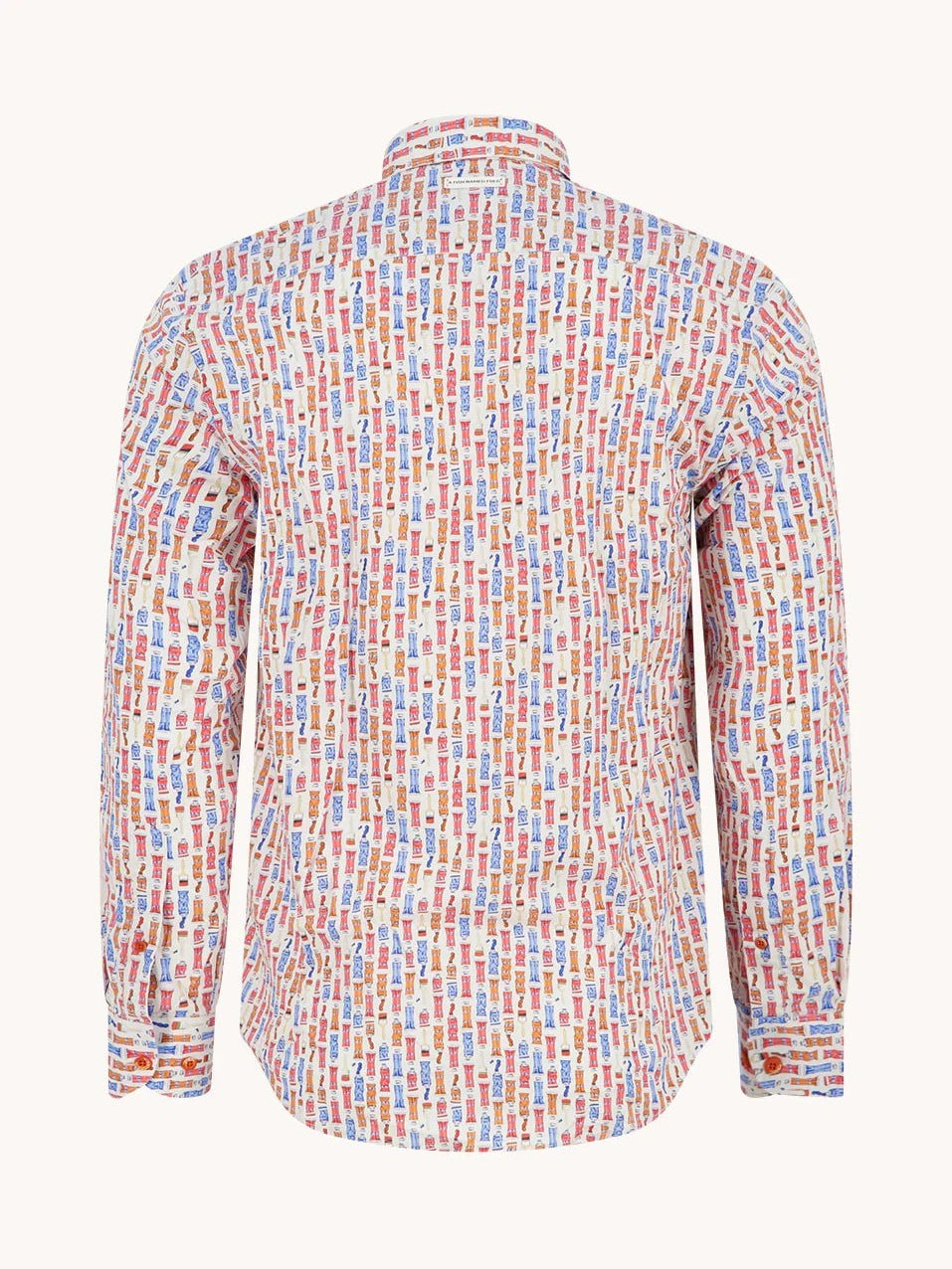 33.016 Shirt Tubes Print Rood Blauw - Castelijn mode
