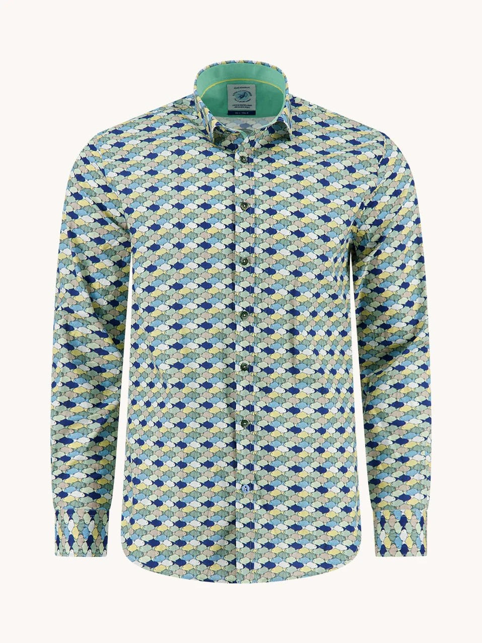 33.019 Overhemd met vissen print - Castelijn mode