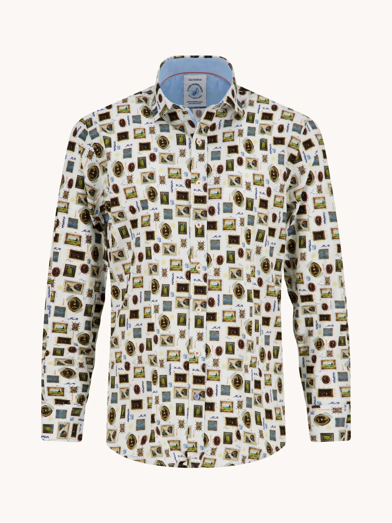 33.036 Overhemd met portret print - Castelijn mode