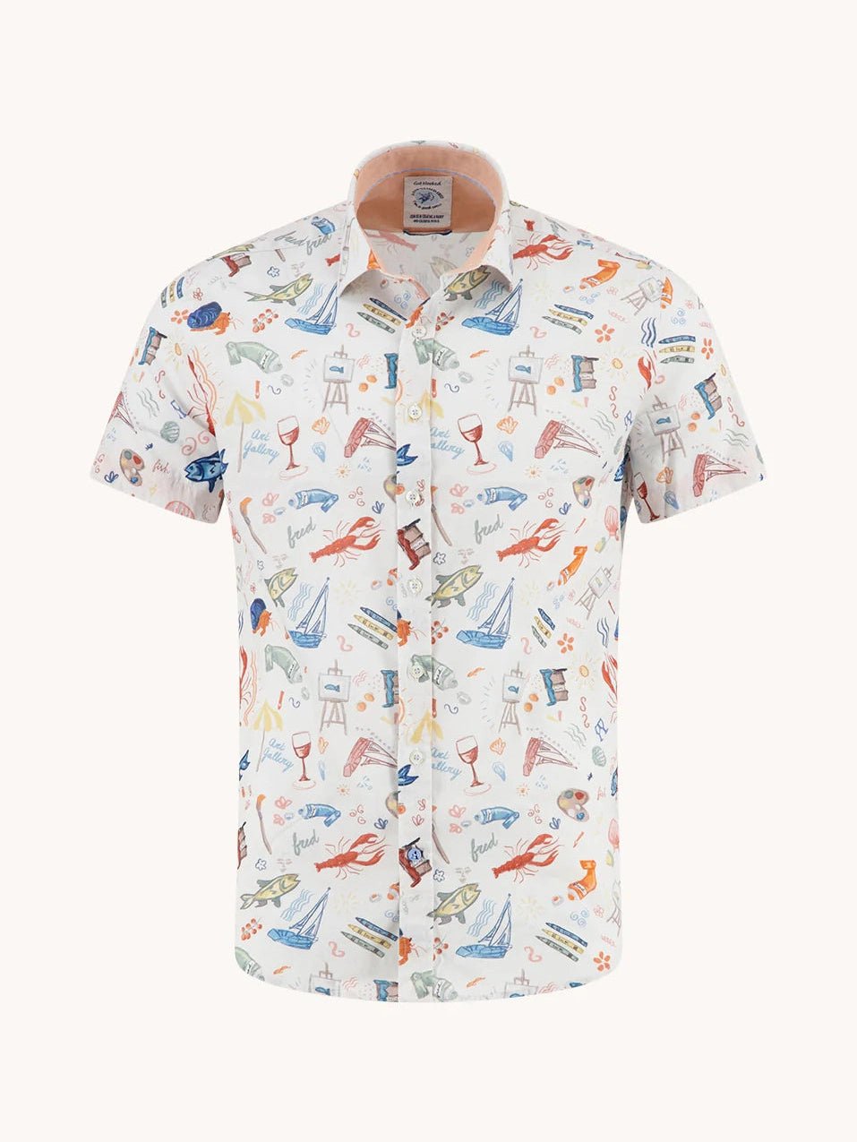 33.052 Overhemd km Doodle ecru - Castelijn mode