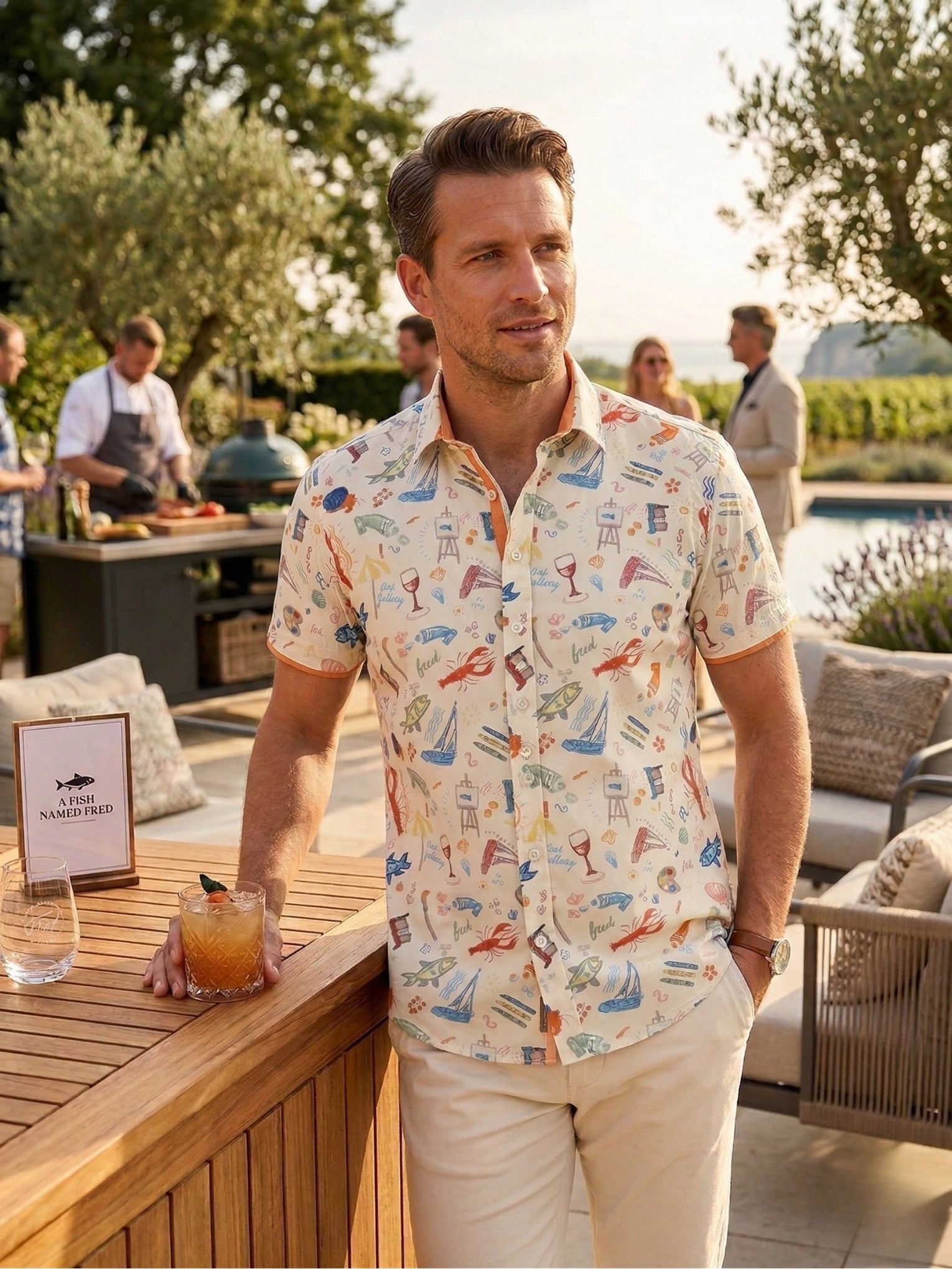 33.052 Overhemd km Doodle ecru - Castelijn mode