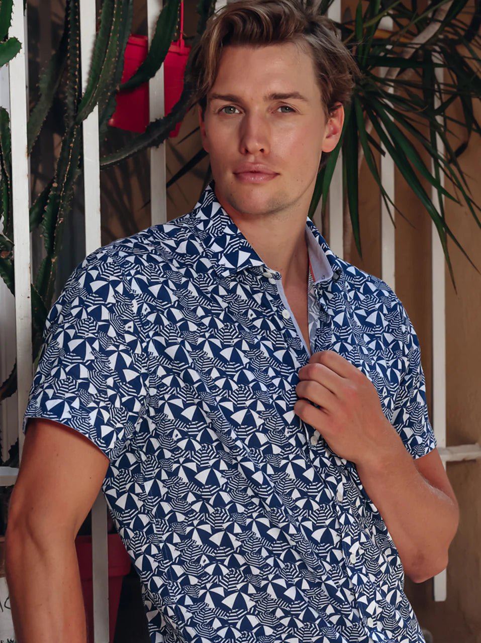 33.059 Overhemd km Sunshade blauw - Castelijn mode