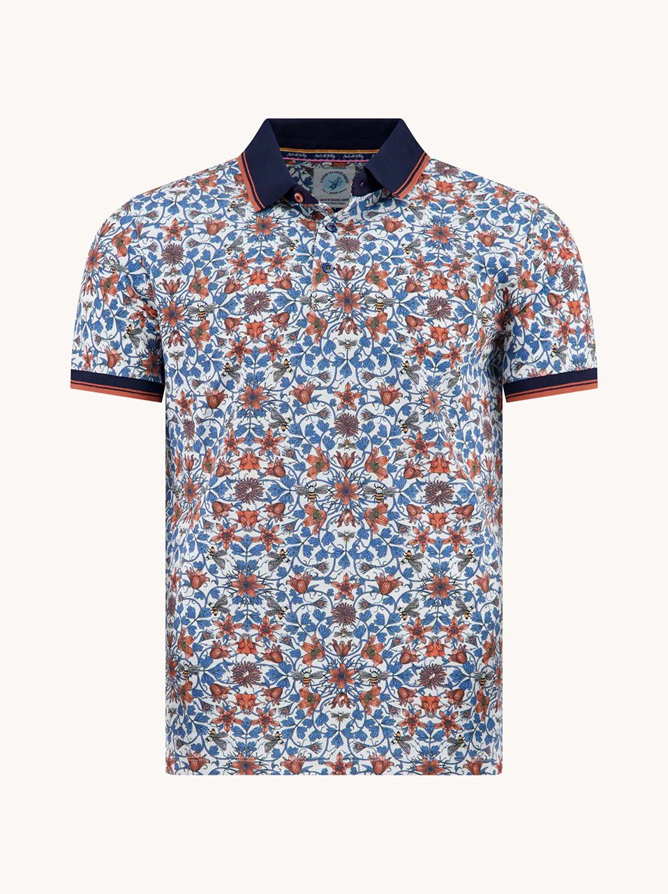 33.301 Polo Art Nouveau rood - Castelijn mode