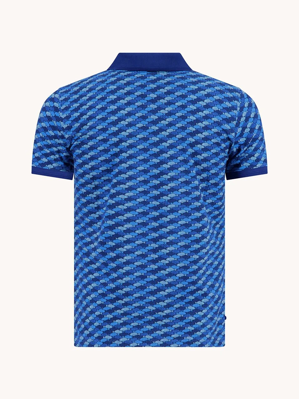 33.302 Polo Graphic Fish blauw - Castelijn mode