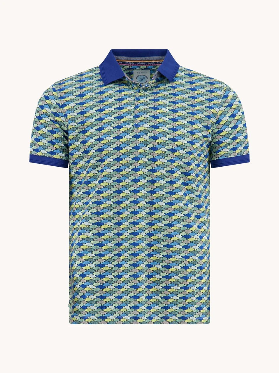 33.302 Polo Graphic Fish groen - Castelijn mode