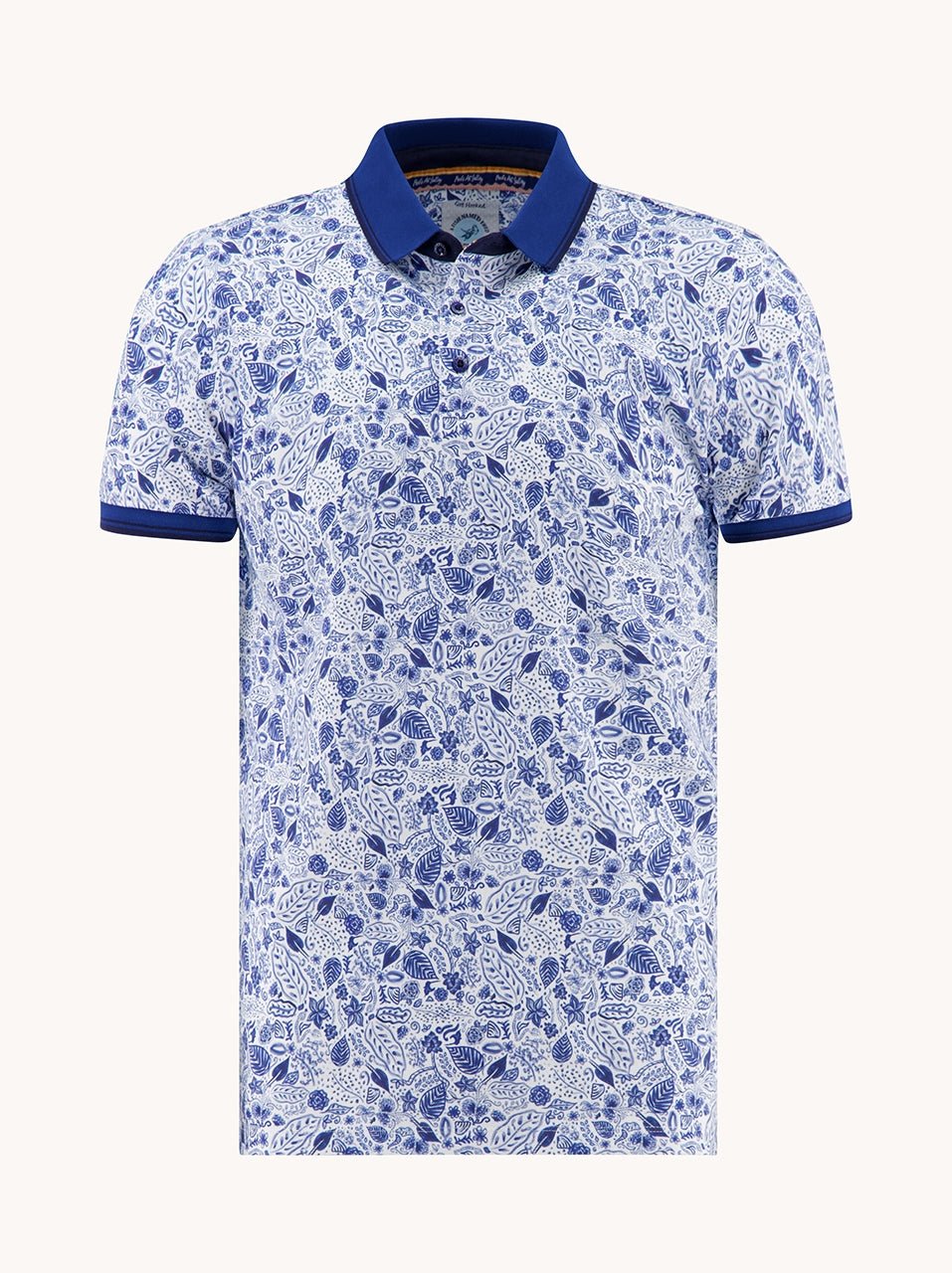 33.305 Polo Flower lines blauw - Castelijn mode