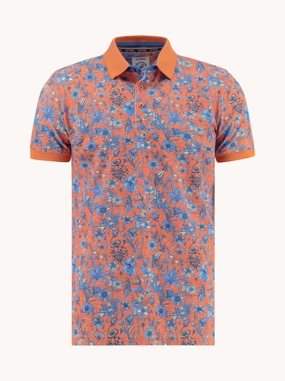 33.307 Polo Floral oranje - Castelijn mode
