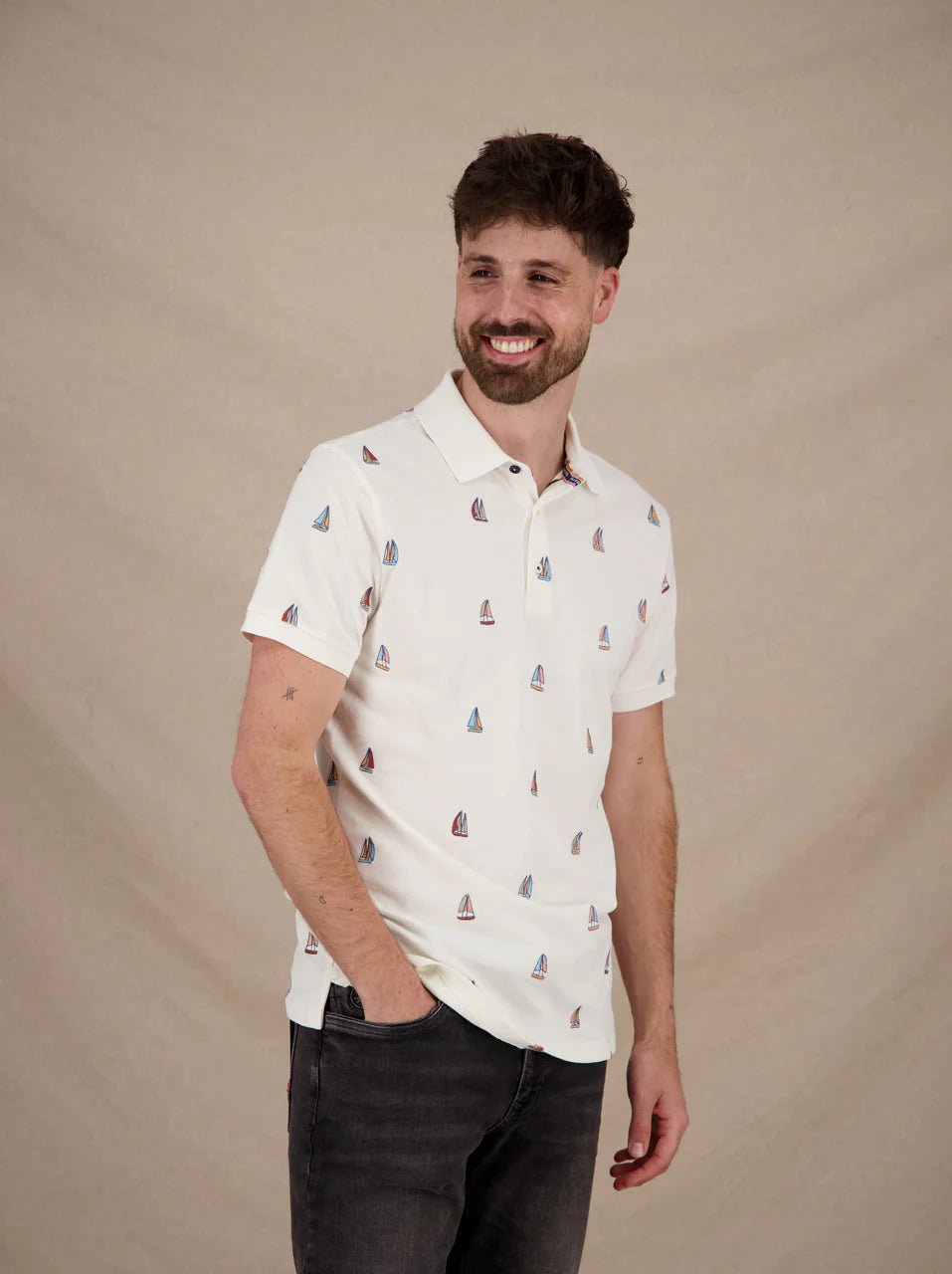 33.308 Polo Sailing Boats wit - Castelijn mode