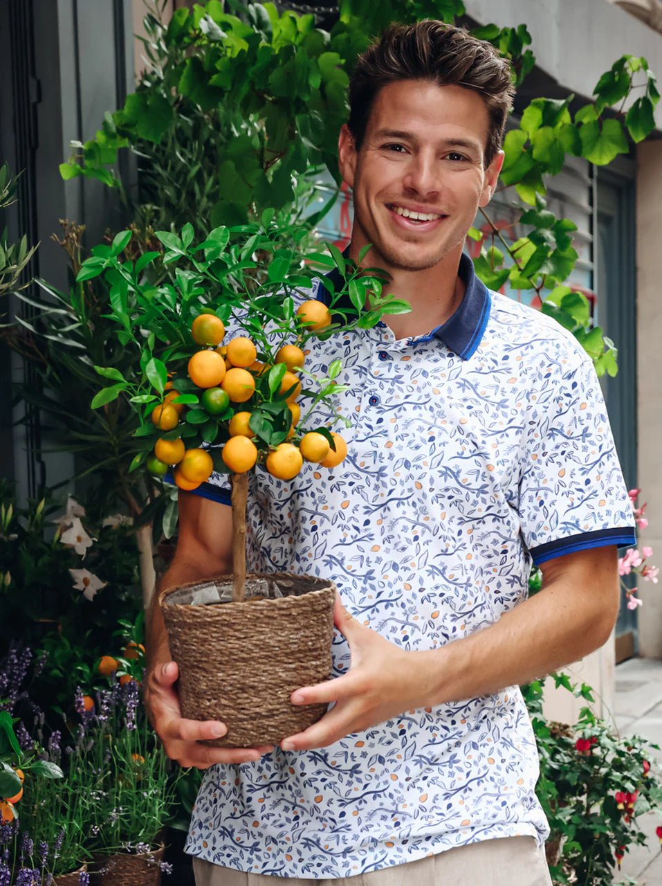 33.310 Polo Citrus wit multicolor - Castelijn mode