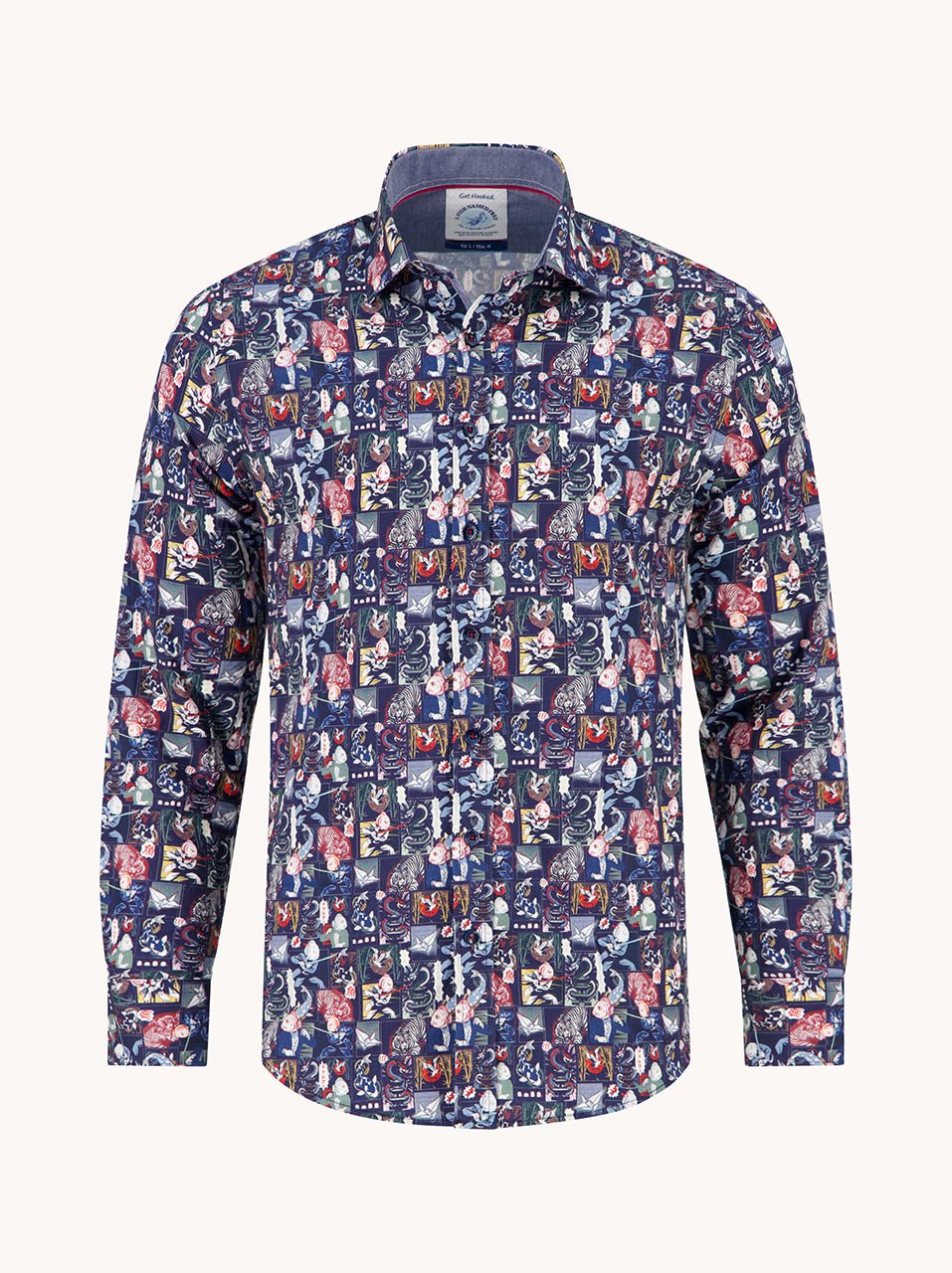 34.008 Shirt Manga Navy - Castelijn mode