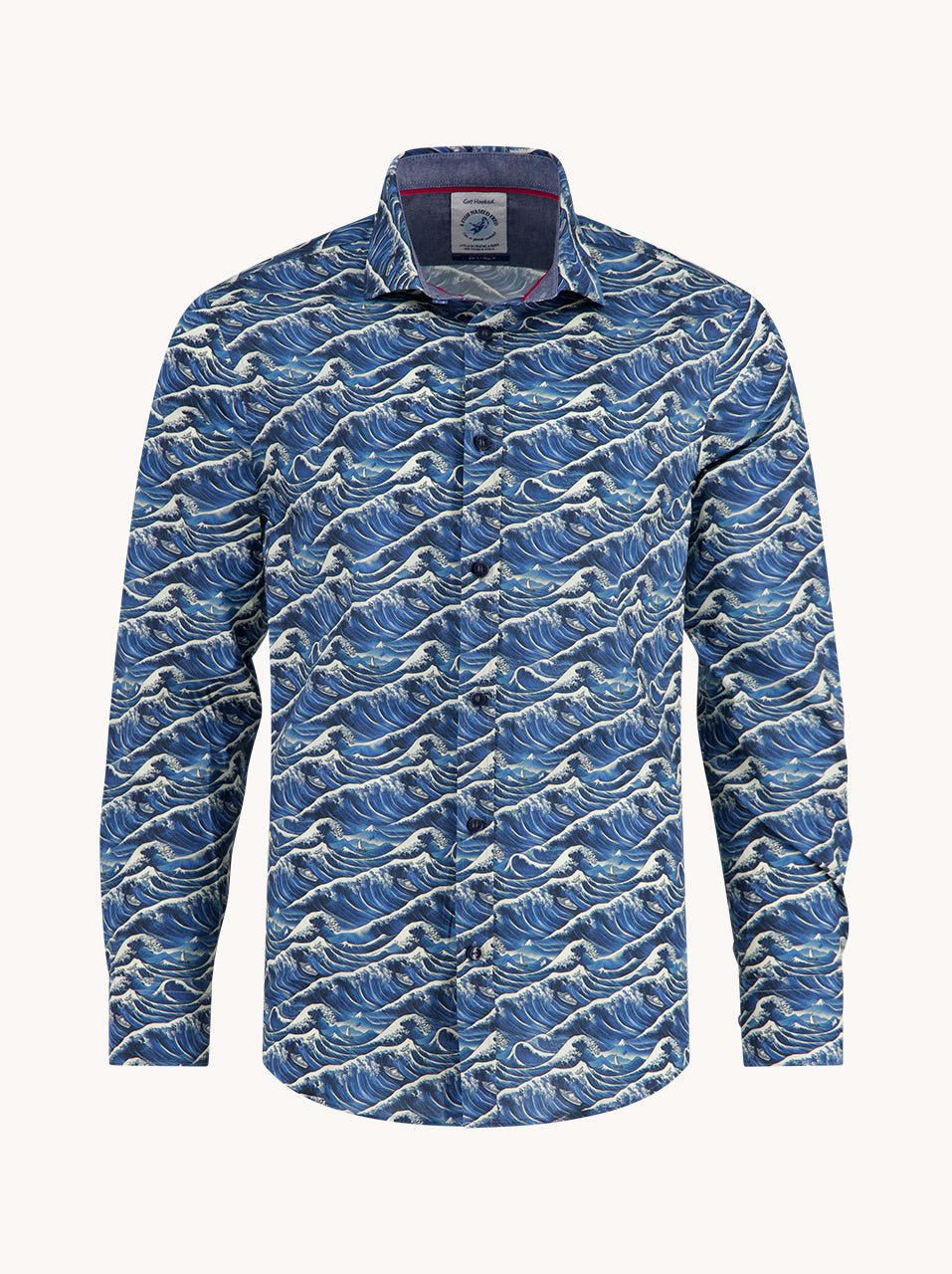 34.019 Shirt Wave Jeansblauw - Castelijn mode