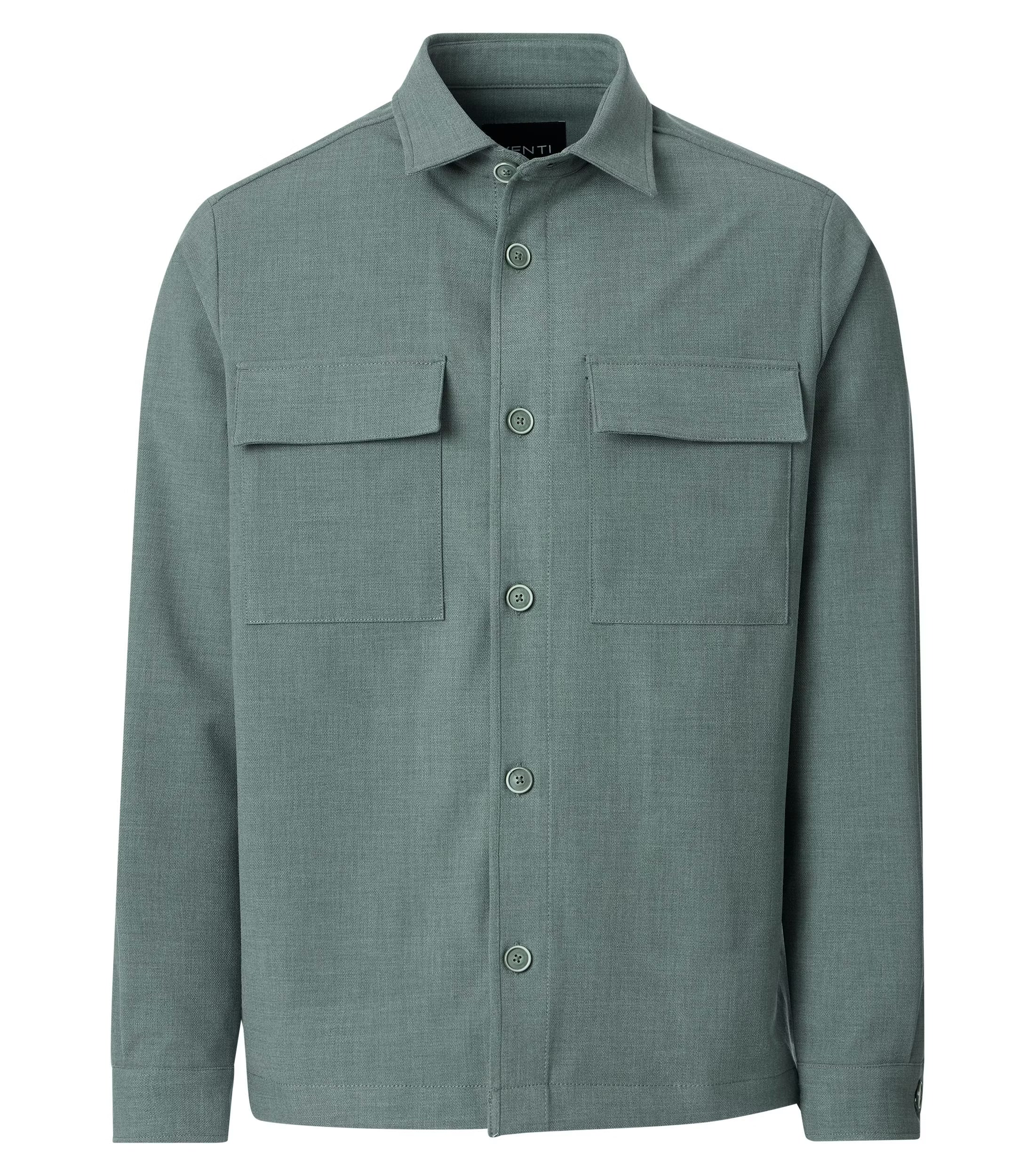 226111010-301 Overshirt donkergroen