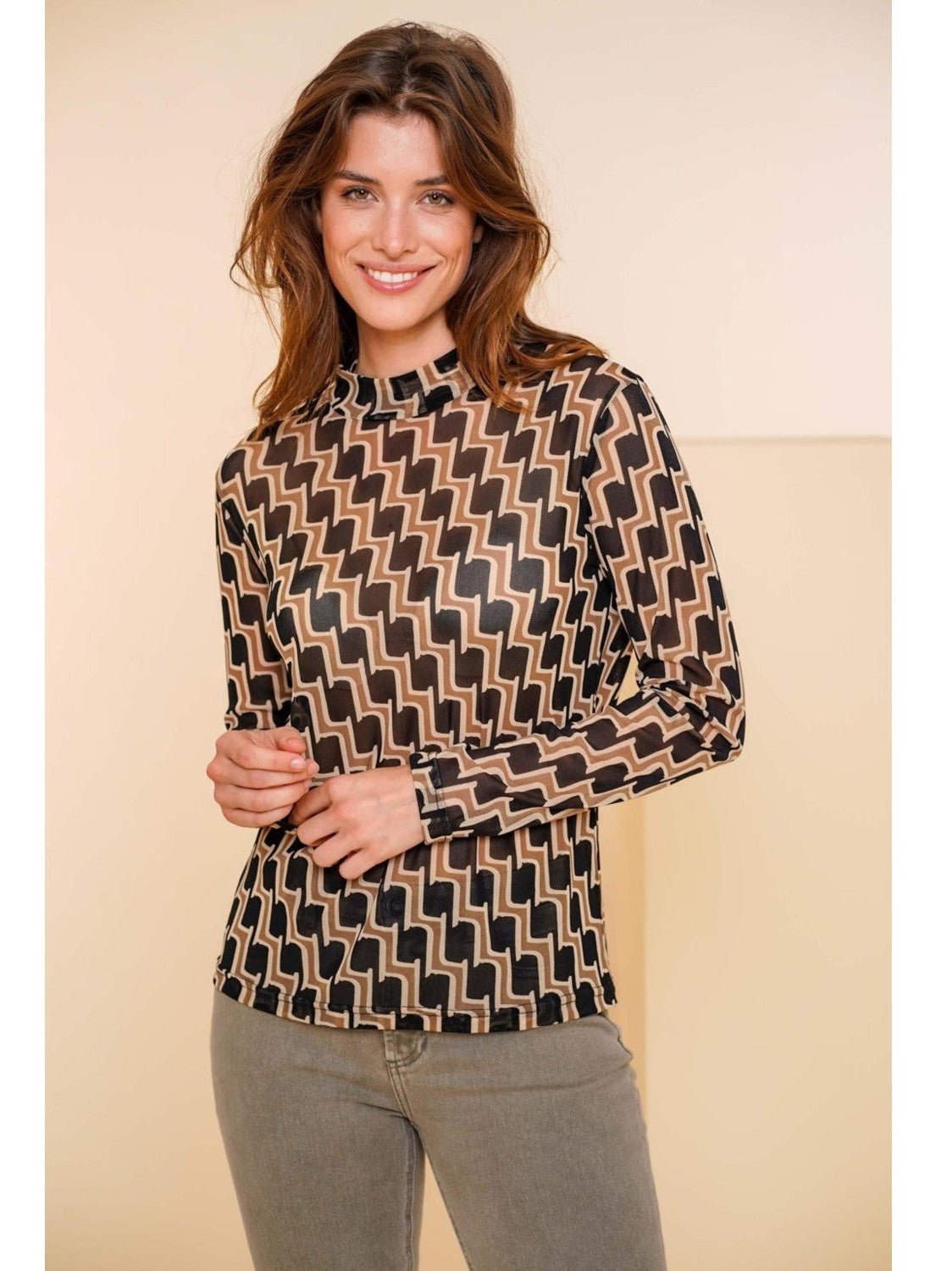 42530 - 14 999 Top mesh aop - Castelijn mode