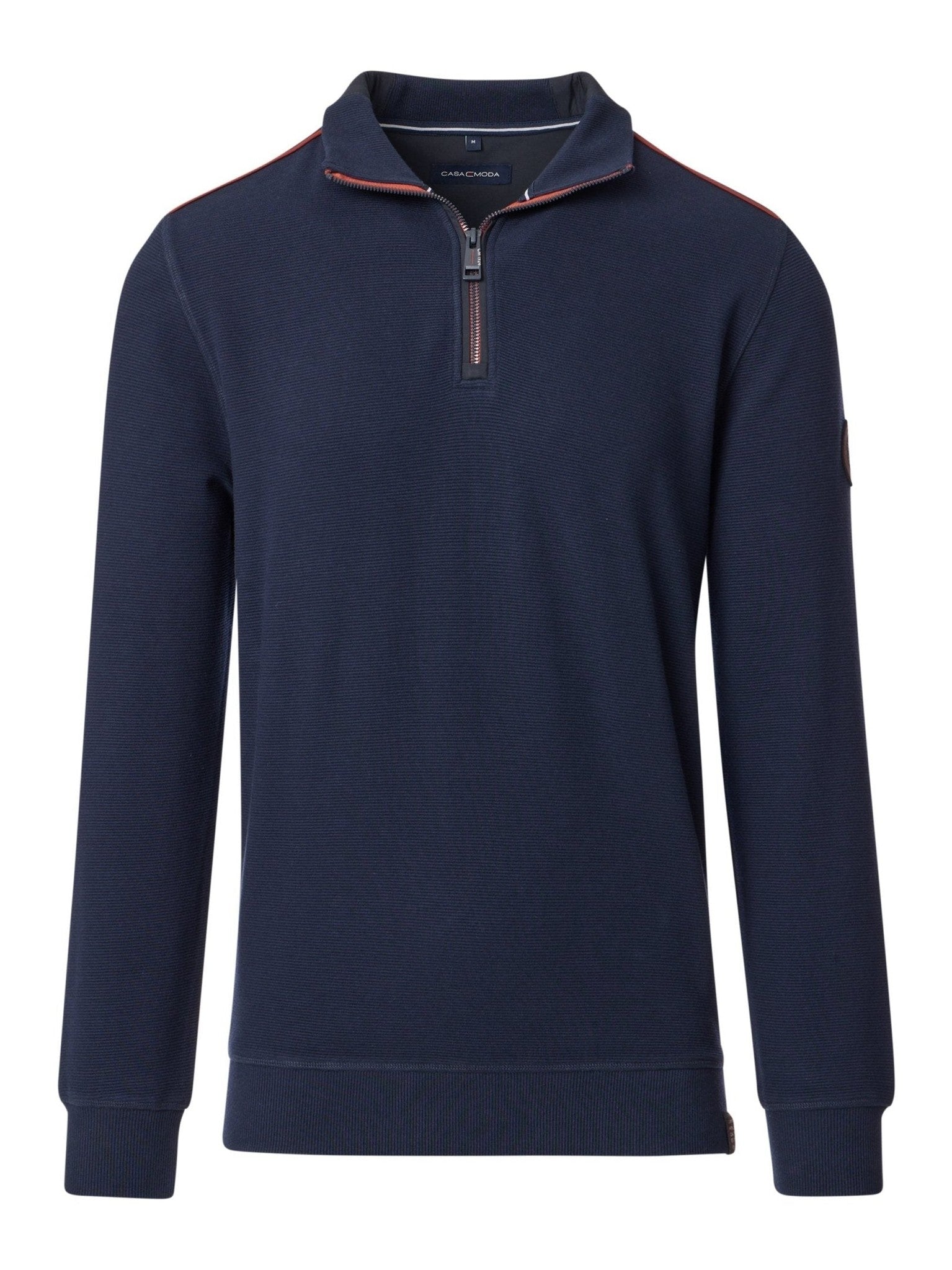 444303400 105 zip sweater blauw met rits - Castelijn mode