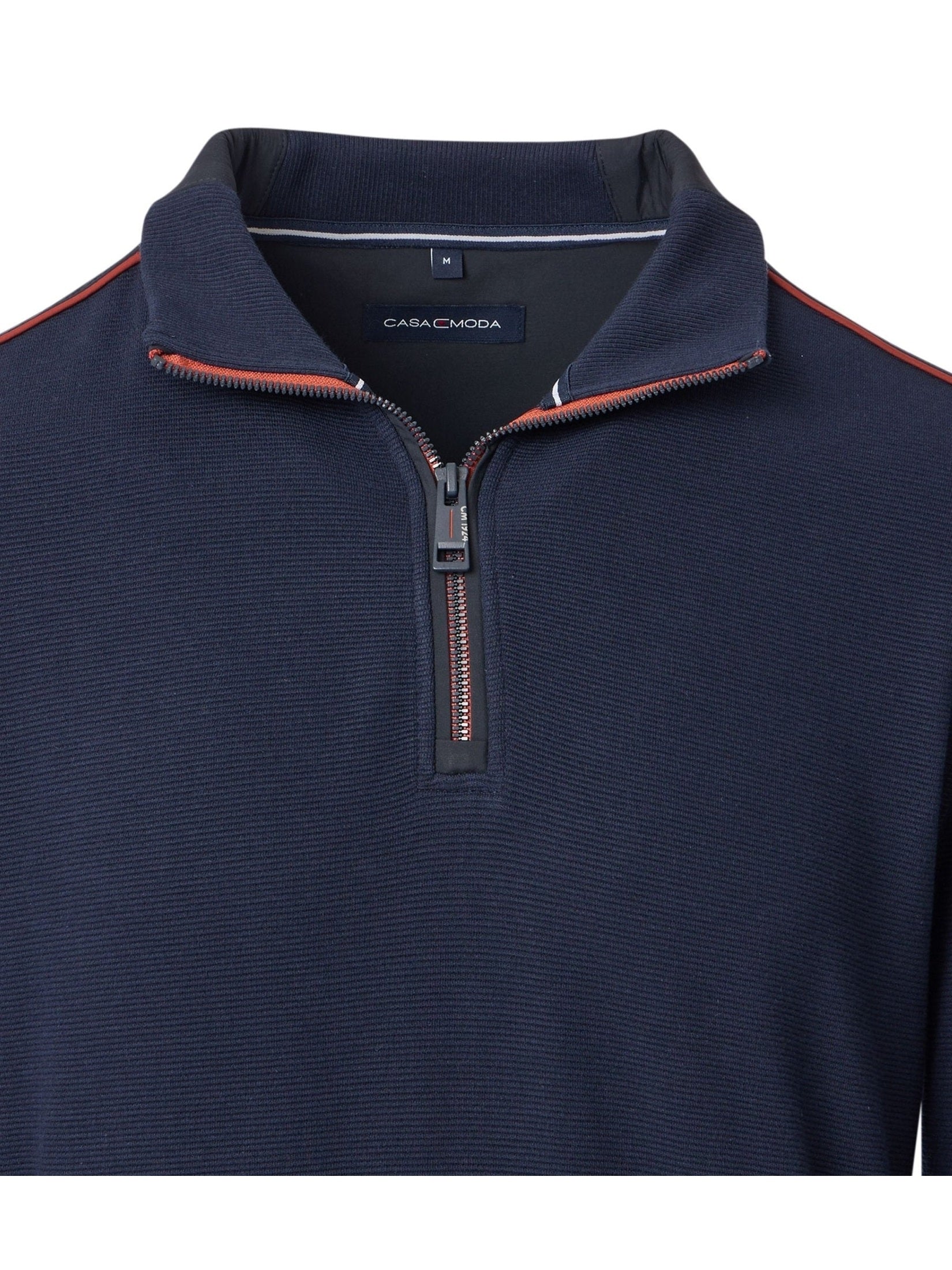 444303400 105 zip sweater blauw met rits - Castelijn mode