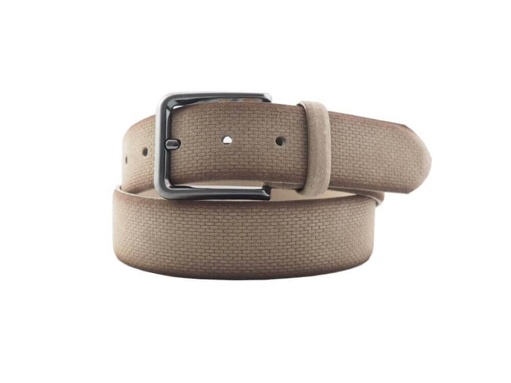 Ceintuur Taupe Suède Print