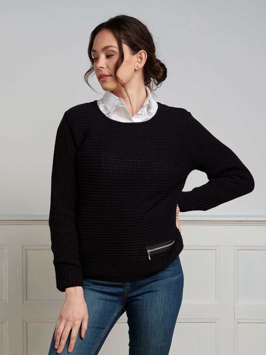 5353 9000longsleeves zwart - Castelijn mode