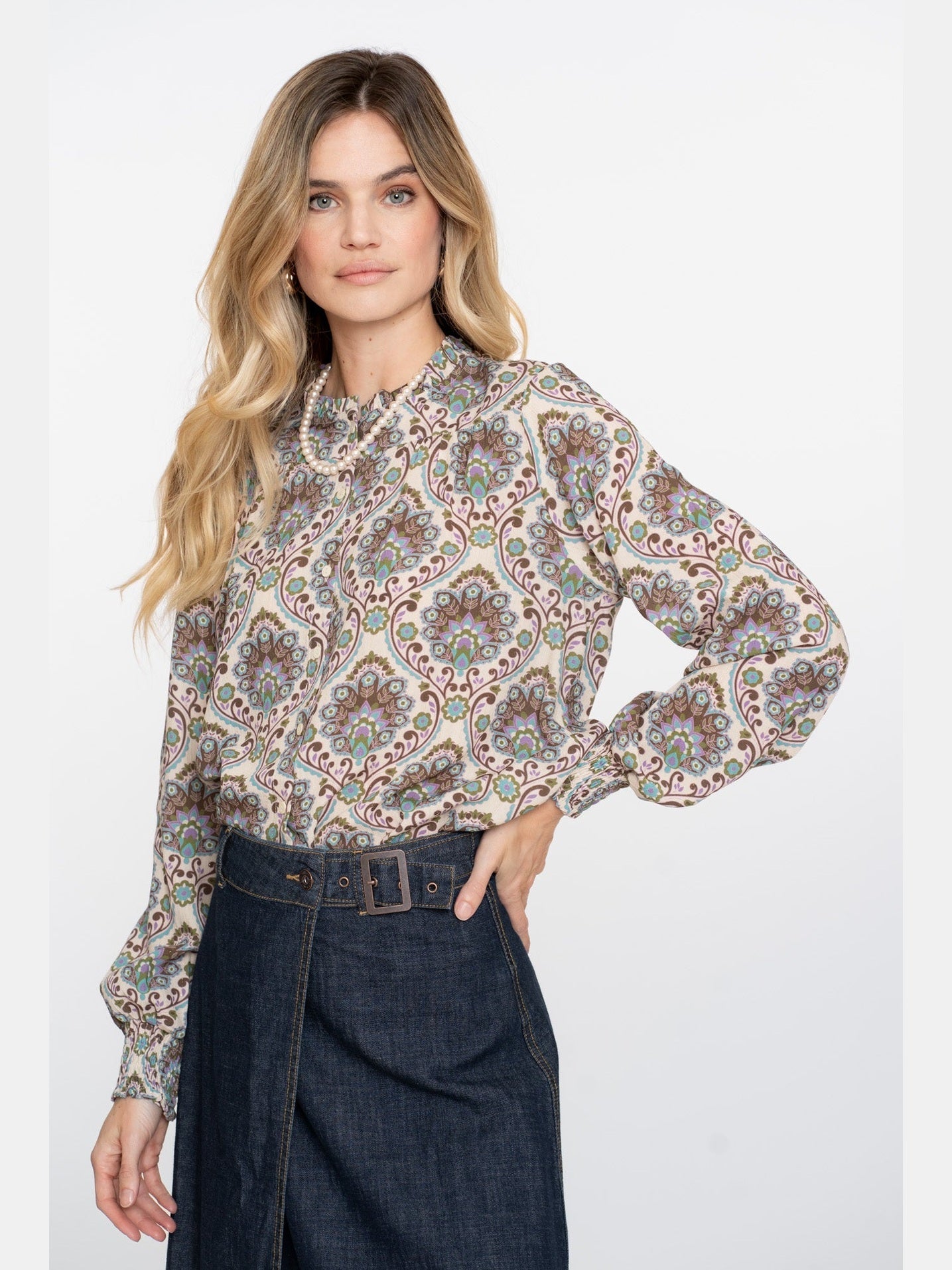 53637 - 20 Blouse print - Castelijn mode