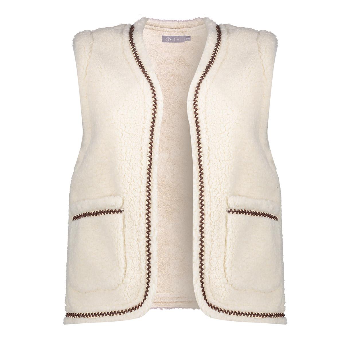 55541 - 19 Gilet teddy embroidery - Castelijn mode
