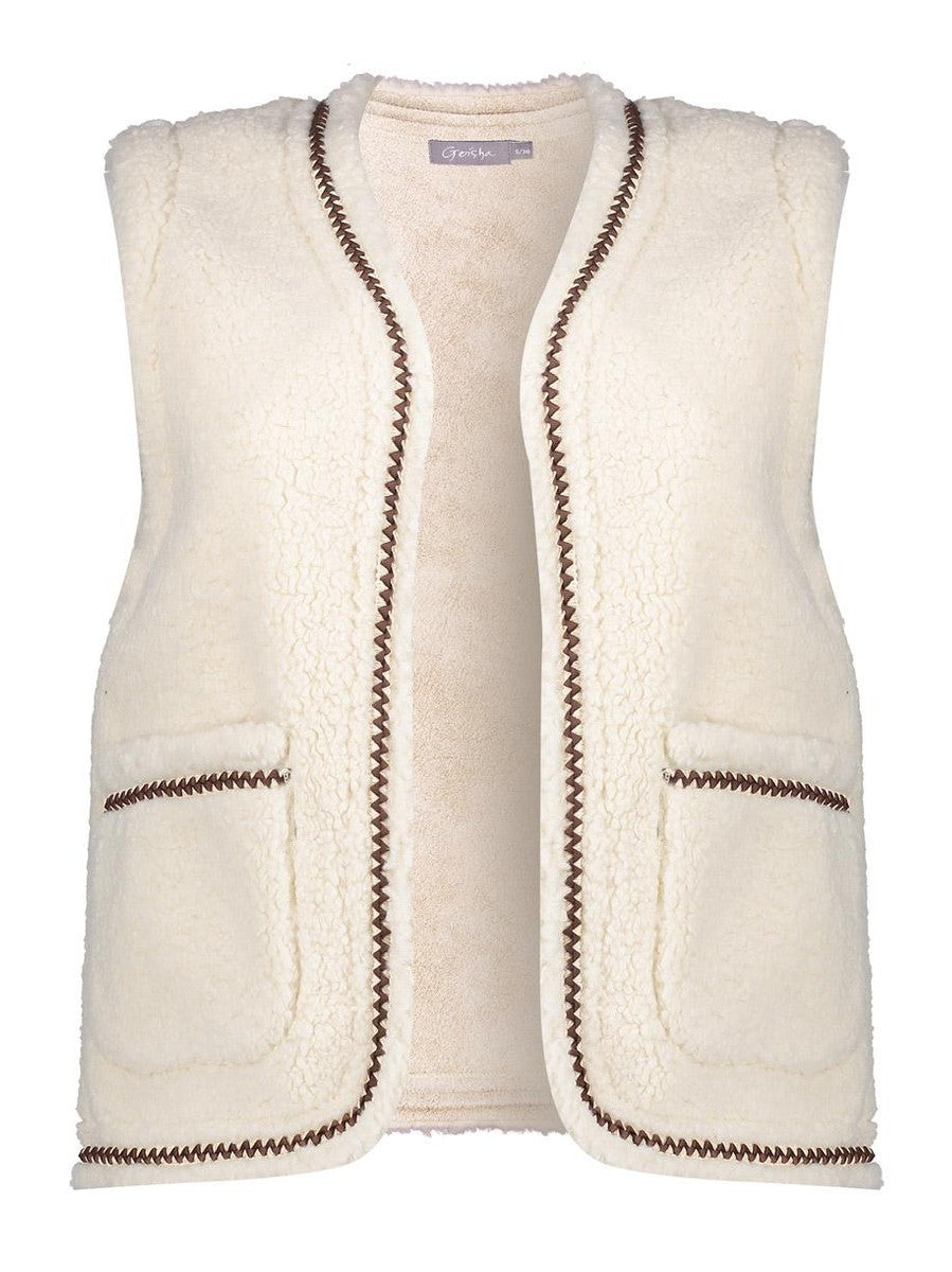 55541 - 19 Gilet teddy embroidery - Castelijn mode