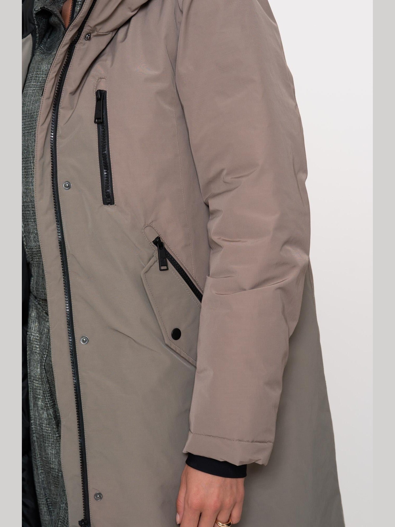 58500 - 12 Parka teddy hood mid long - Castelijn mode